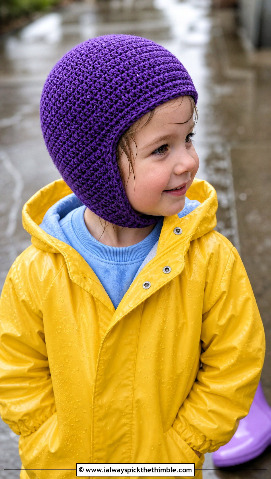 Crochet Helmet Hat With Raincoat And Rain Boots - 25 childrens crochet hats outfit ideas