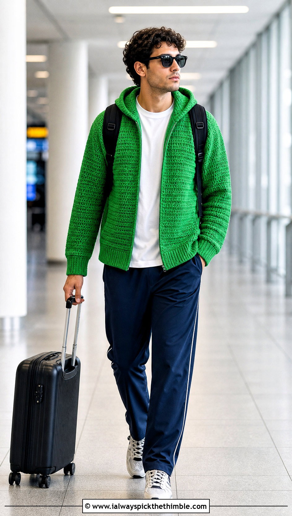 Crochet Hoodie Sweater With Track Pants - 25 crochet sweater for men outfit ideas