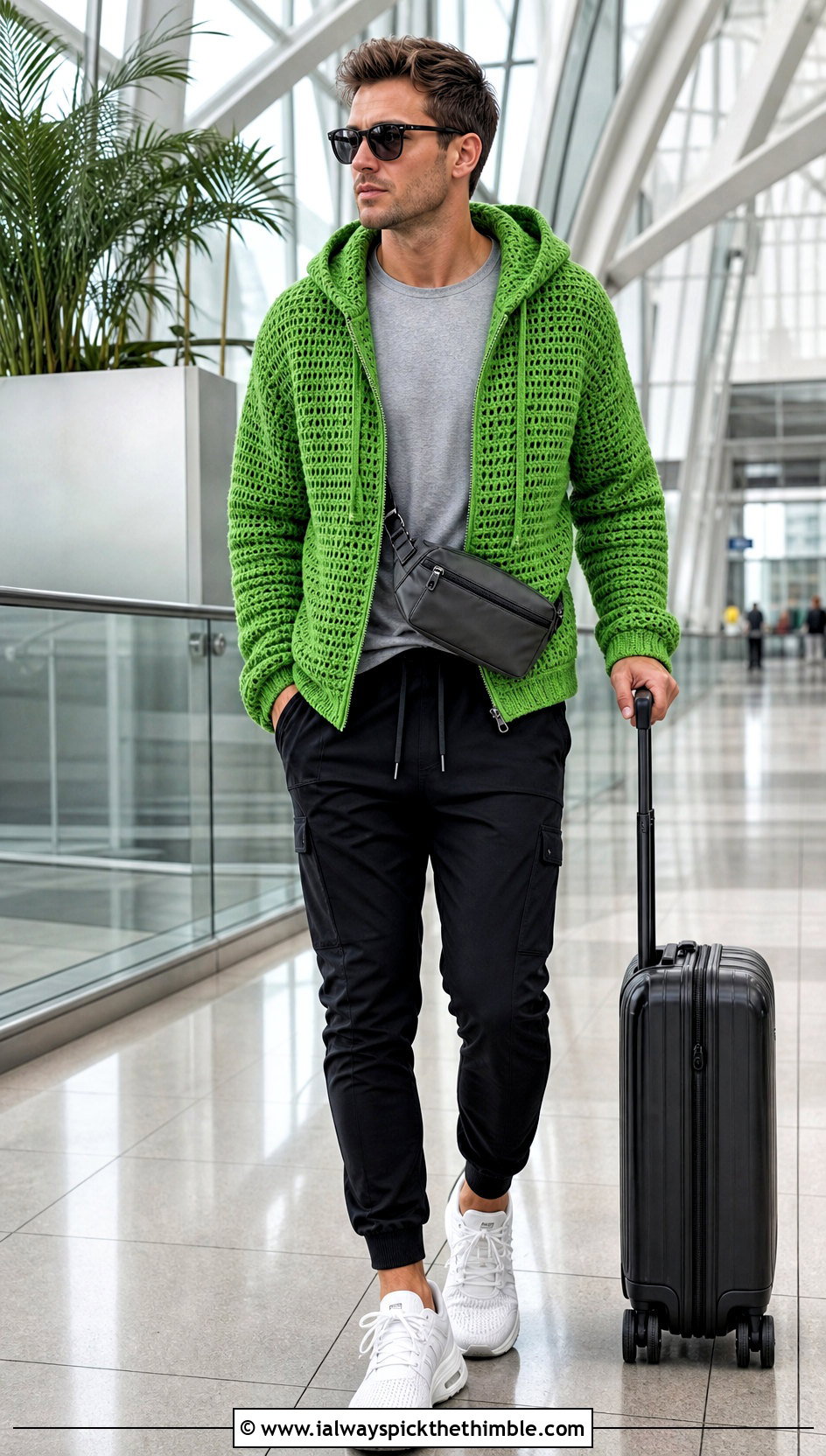Crochet Hoodie With Joggers And Running Shoes - 15 men crochet clothes and outfit ideas