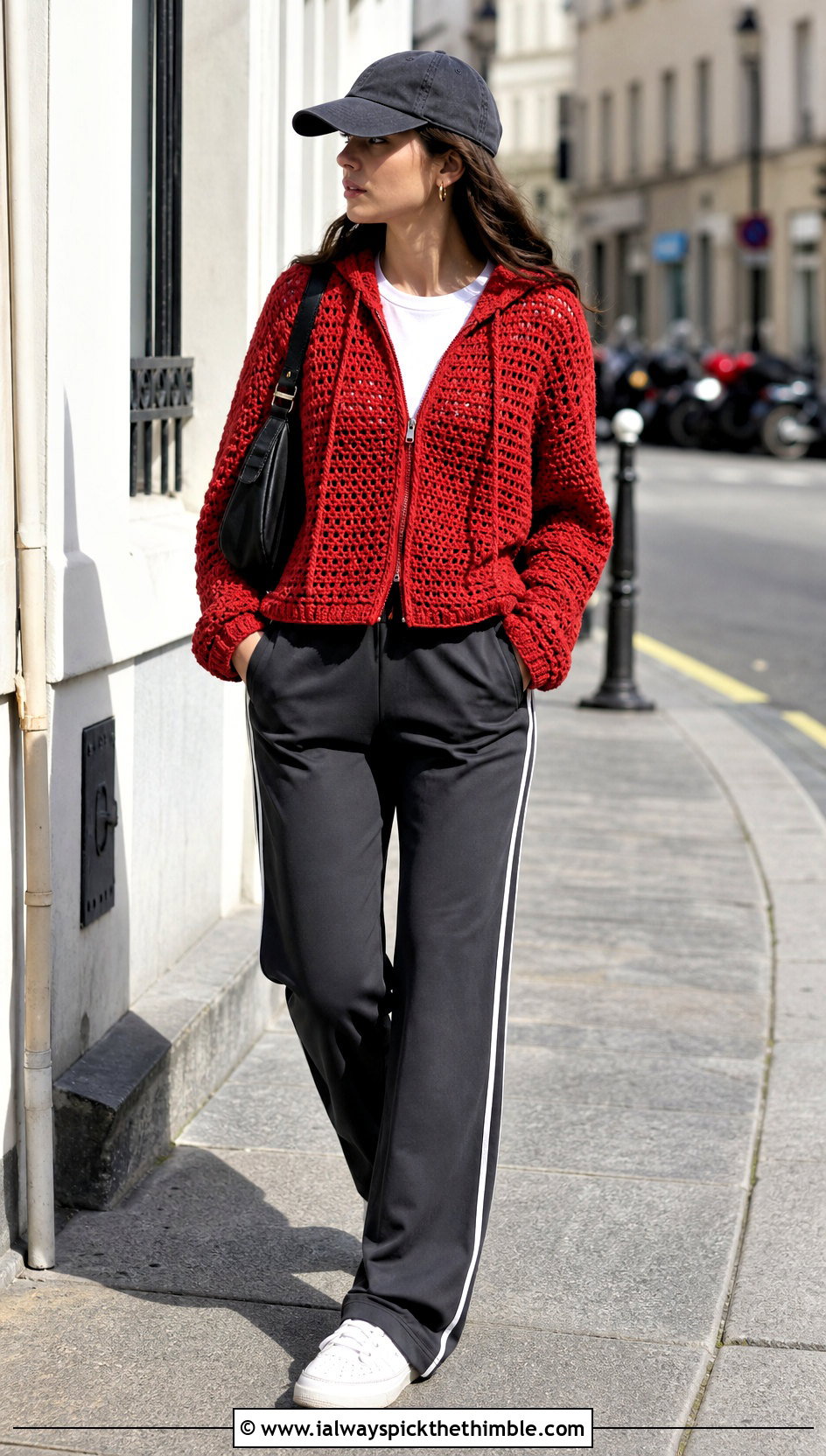 Crochet Hoodie With Track Pants - 25 cute crochet outfits ideas