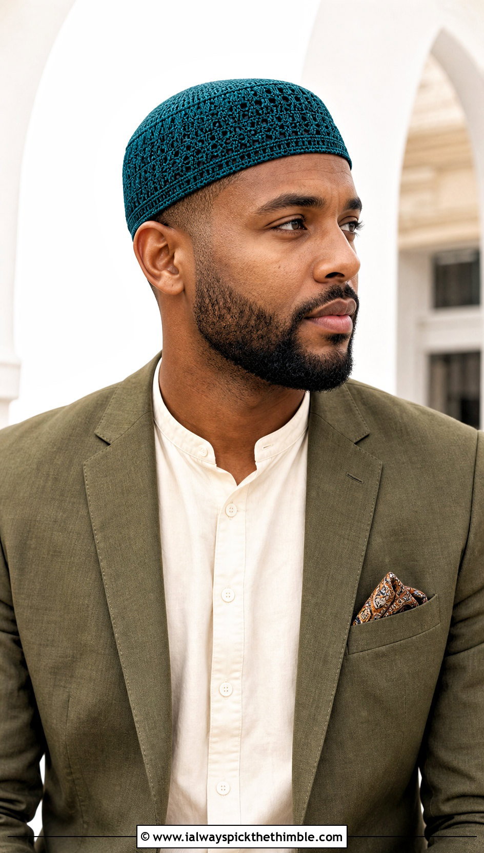 Crochet Kufi Hat With Relaxed Tailoring - 25 men's crochet hat outfit ideas