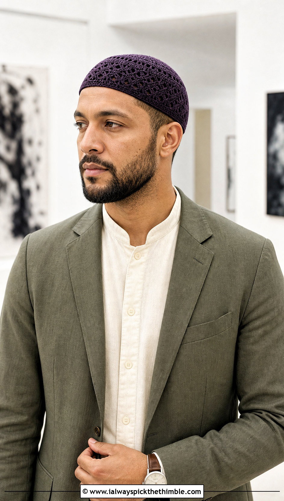 Crochet Kufi Hat With Relaxed Tailoring - 15 Crochet Men's Hats outfit ideas