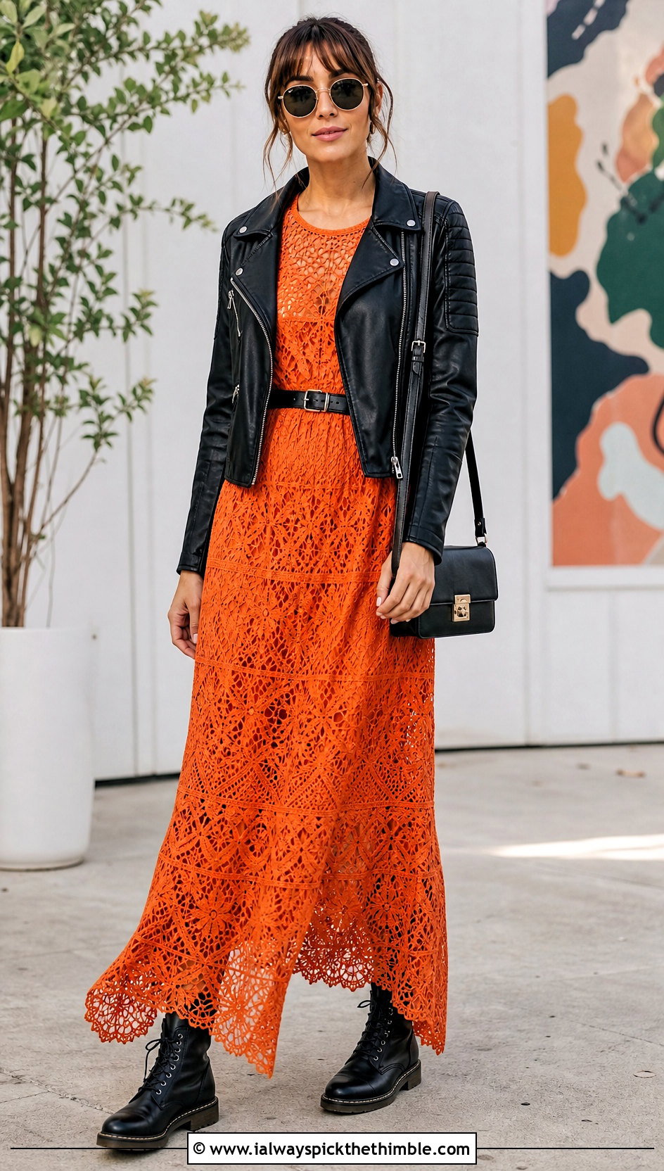 Crochet Lace Maxi Dress With Combat Boots - 20 crochet witchy clothes and outfit ideas