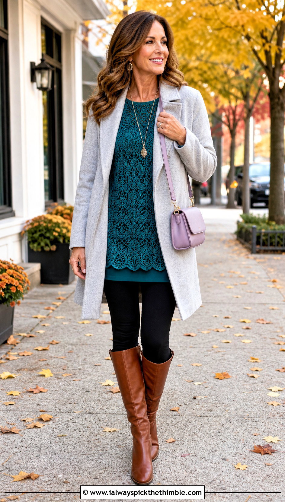 Crochet Lace Tunic Top With Leggings And Boots - 25 crochet lace top outfit ideas