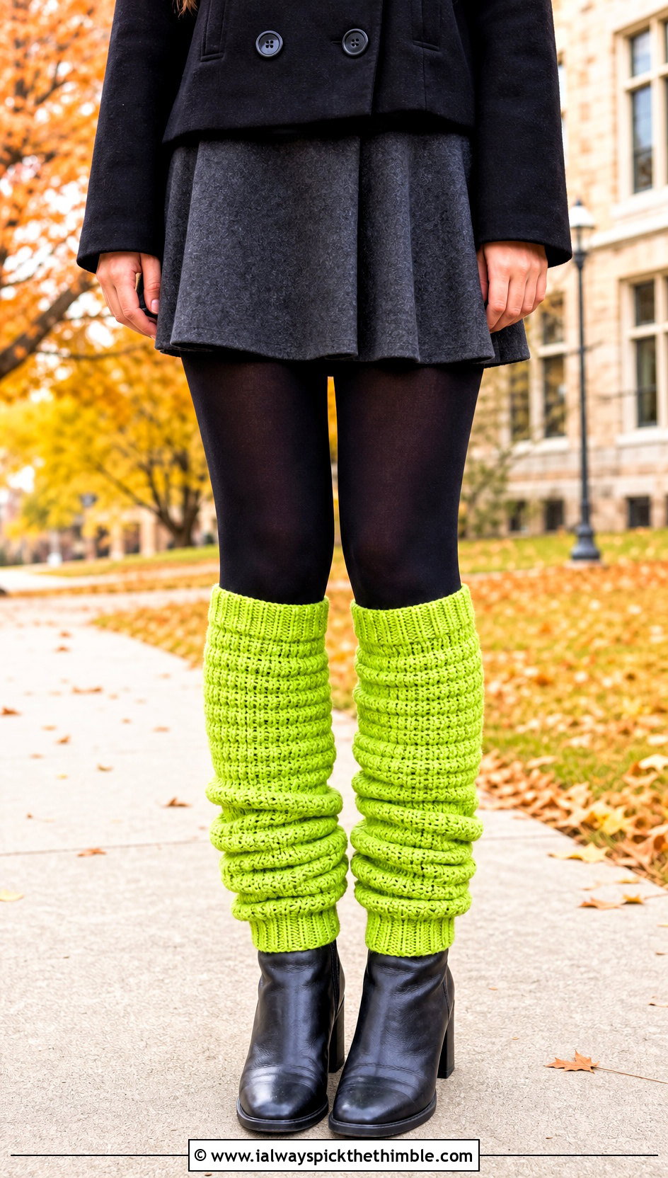 Crochet Leg Warmers With Mini Skirt And Boots - 25 crochet fall clothes and outfit ideas