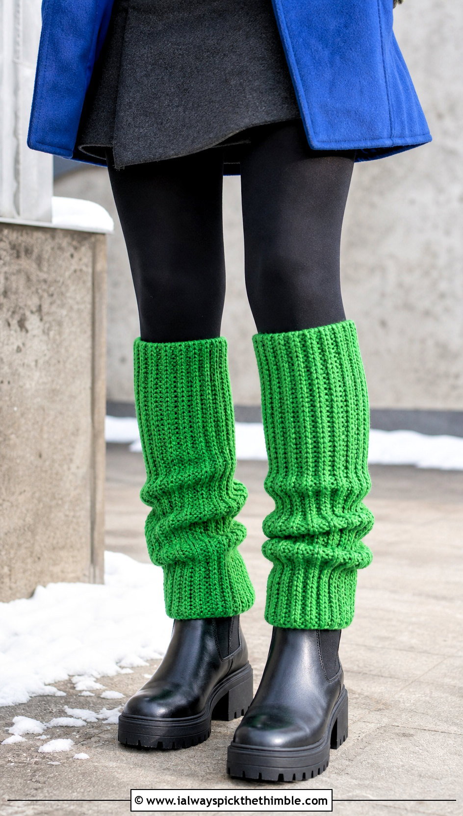 Crochet Leg Warmers With Mini Skirt And Boots - 20 winter crochet outfit ideas