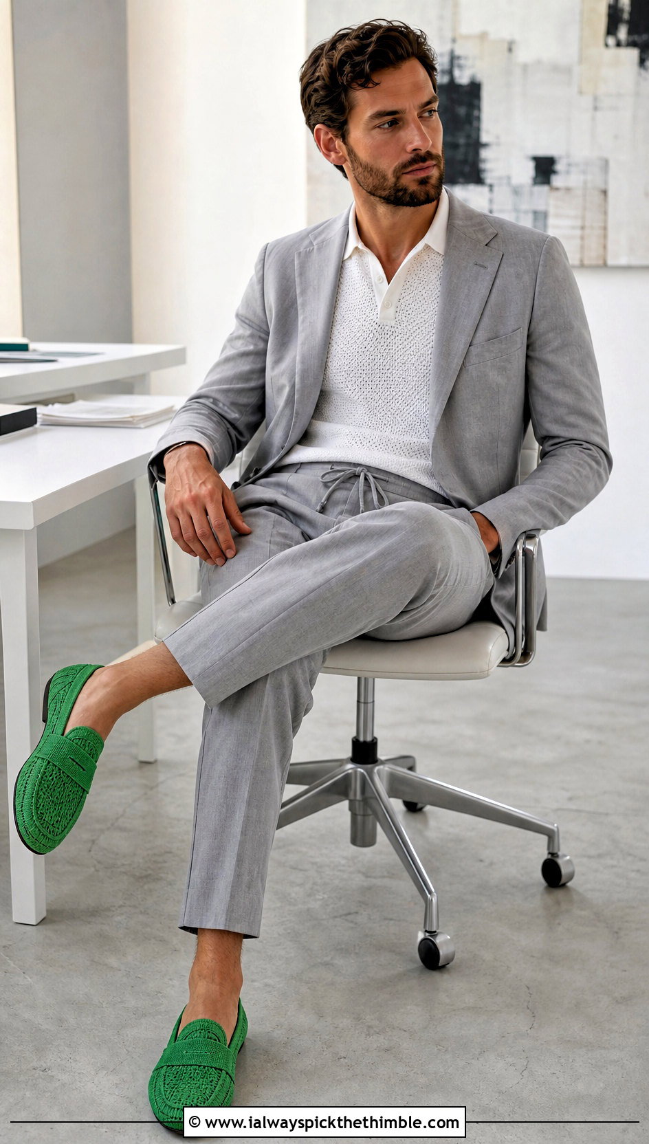 Crochet Loafer Slippers With Relaxed Suit - 20 crochet men's slippers outfit ideas