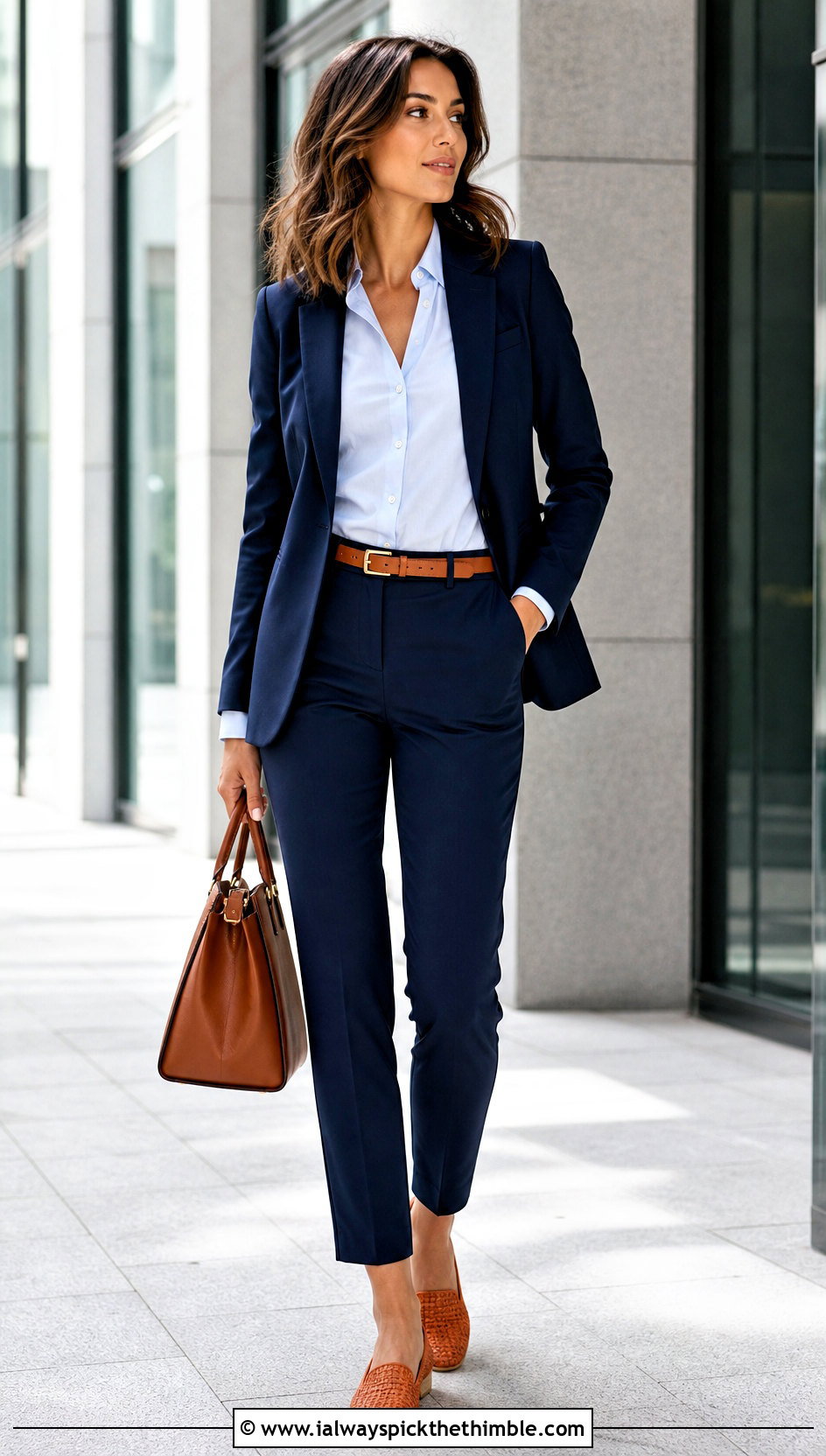 Crochet Loafers With Tailored Trousers - 20 women crochet shoes outfit ideas