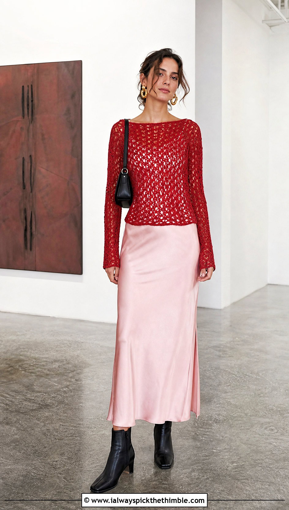 Crochet Long Sleeve Top With Slip Dress - 25 aesthetic crochet clothes and outfit ideas
