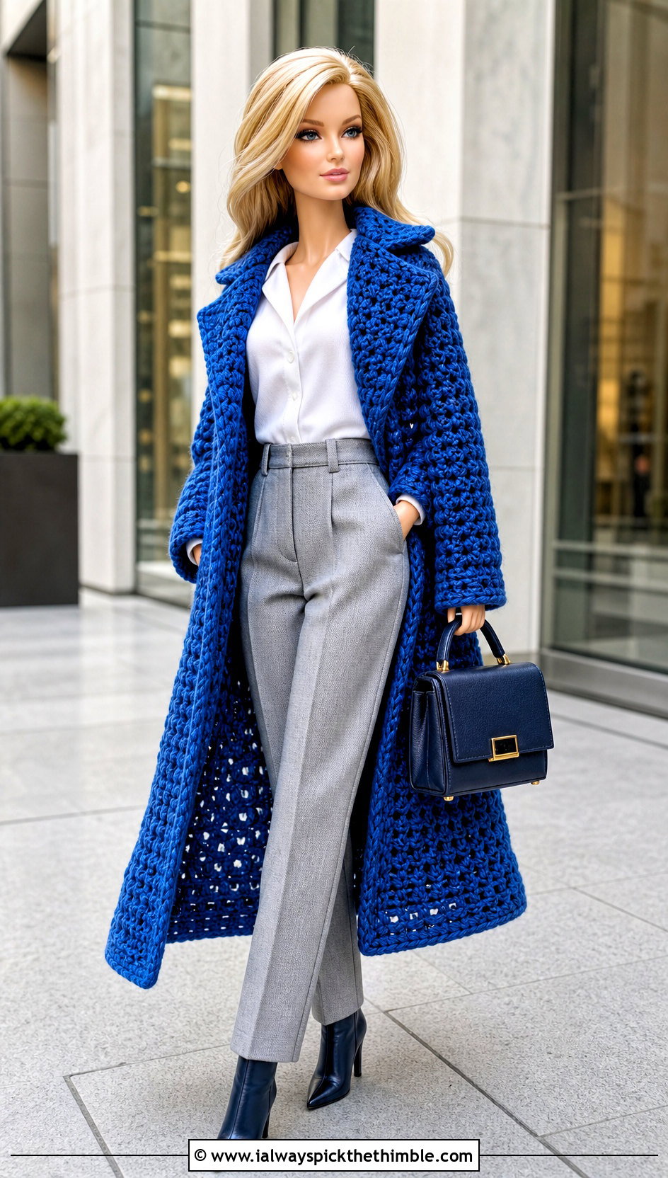 Crochet Longline Coat With Tailored Separates - 25 crochet barbie clothes and outfit ideas