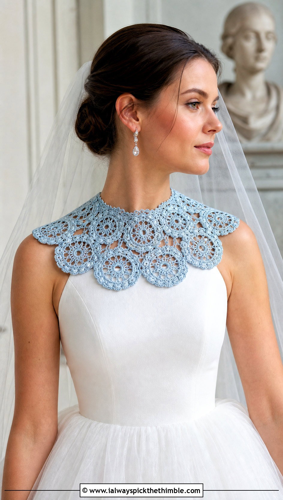 Crochet Medallion Collar With Tulle Wedding Dress - 15 Crochet Collar For Wedding Dress outfit ideas