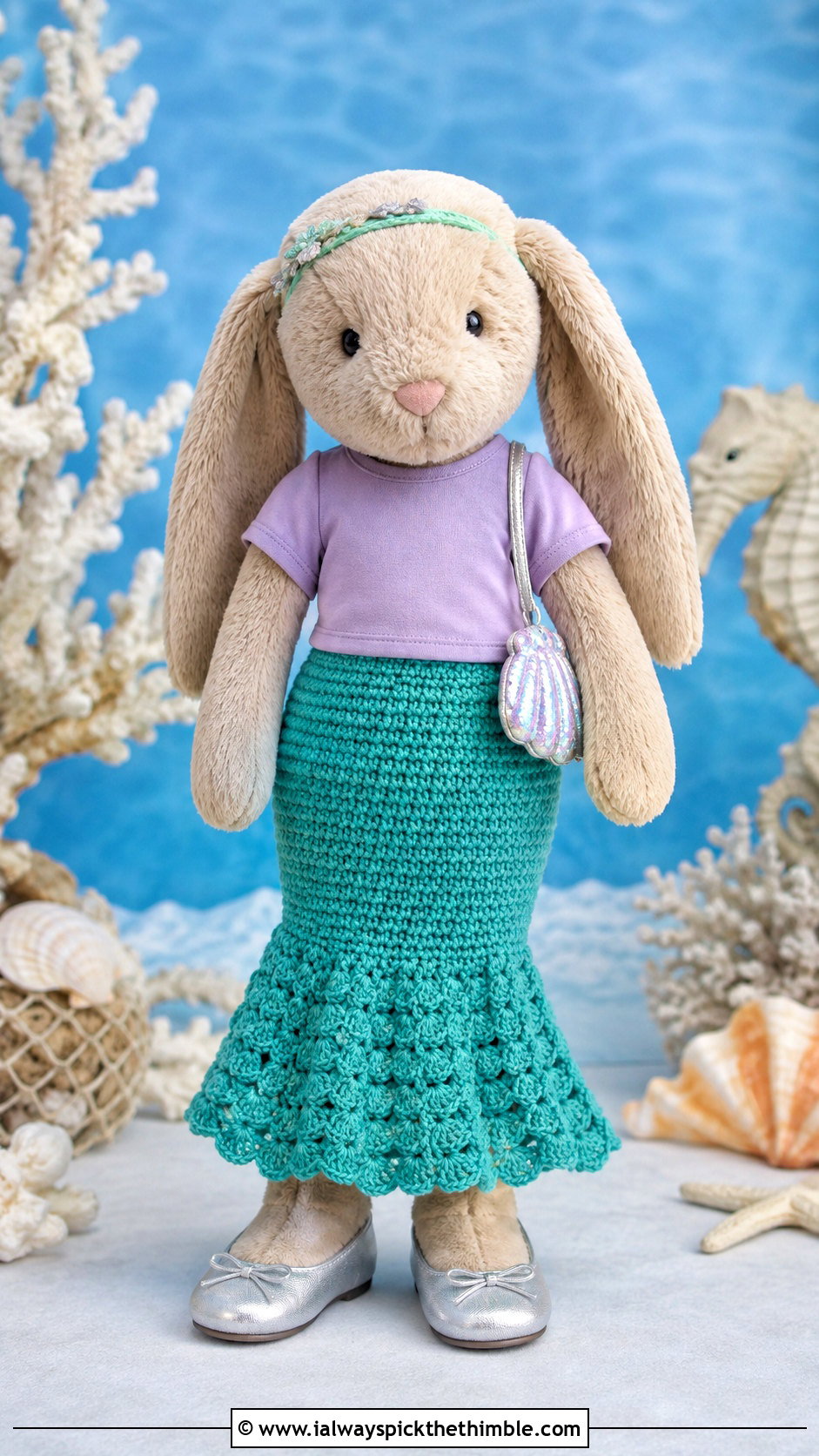 Crochet Mermaid Skirt With Fitted T Shirt - 25 crochet jellycat clothes and outfit ideas