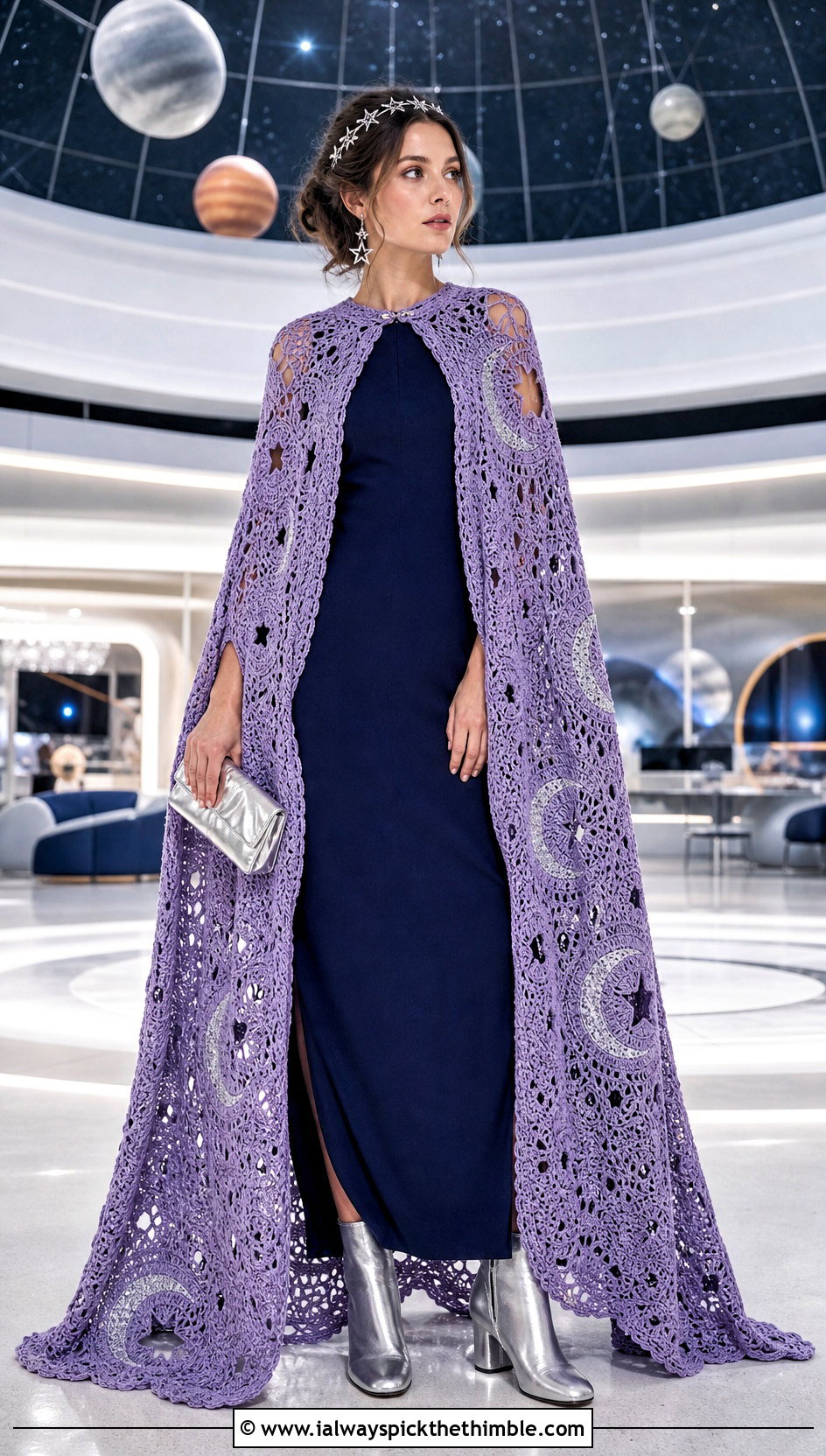 Crochet Moon Cape Celestial Costume - 25 Crochet Halloween Costume Women outfit ideas
