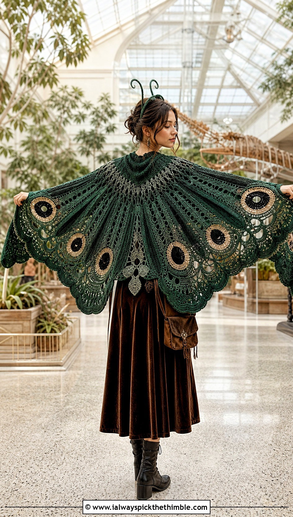 Crochet Moth Wing Shawl Costume - 25 Crochet Halloween Costume Women outfit ideas