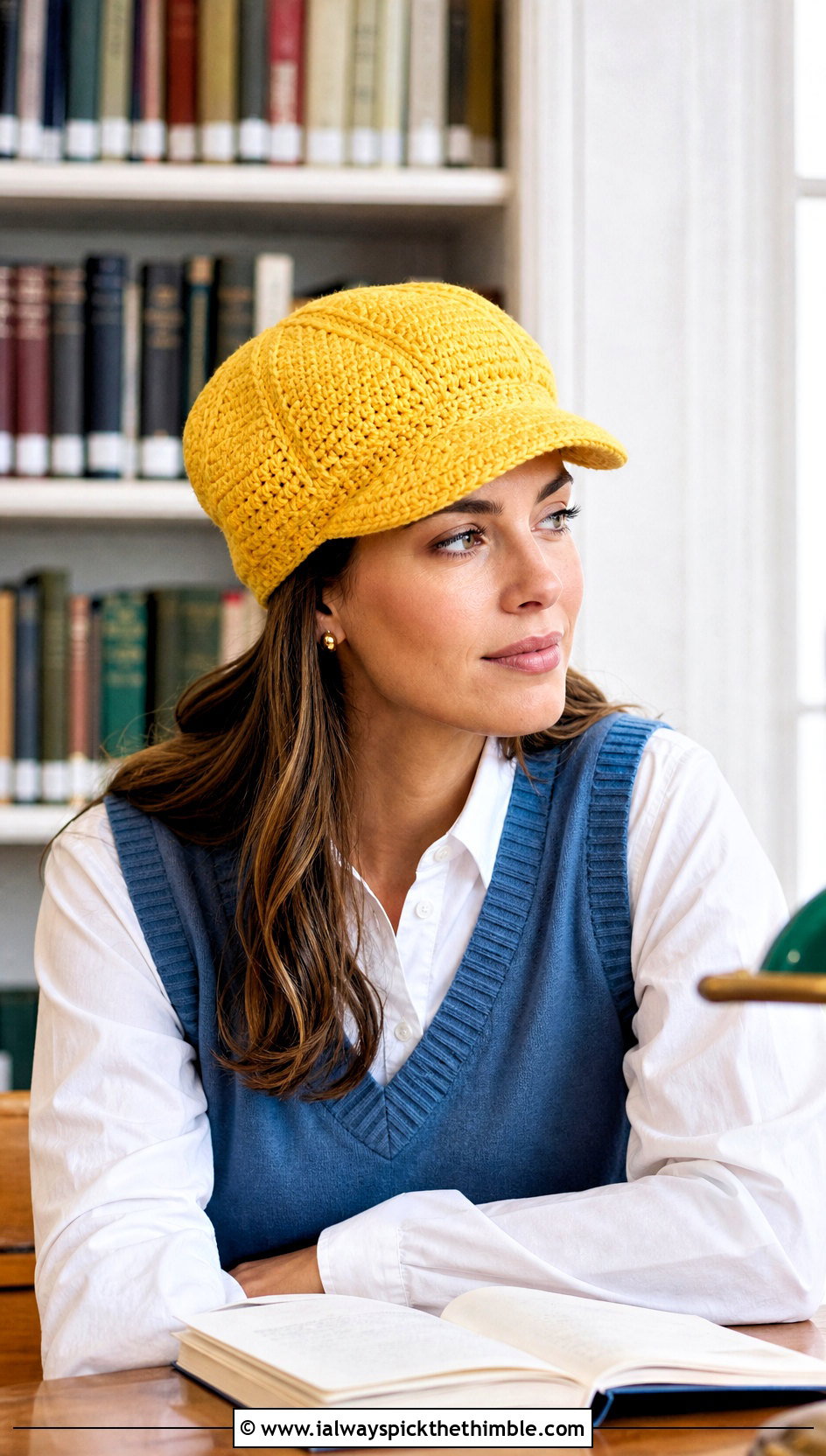Crochet Newsboy Cap With Sweater Vest And Trousers - 25 crochet hat outfit ideas