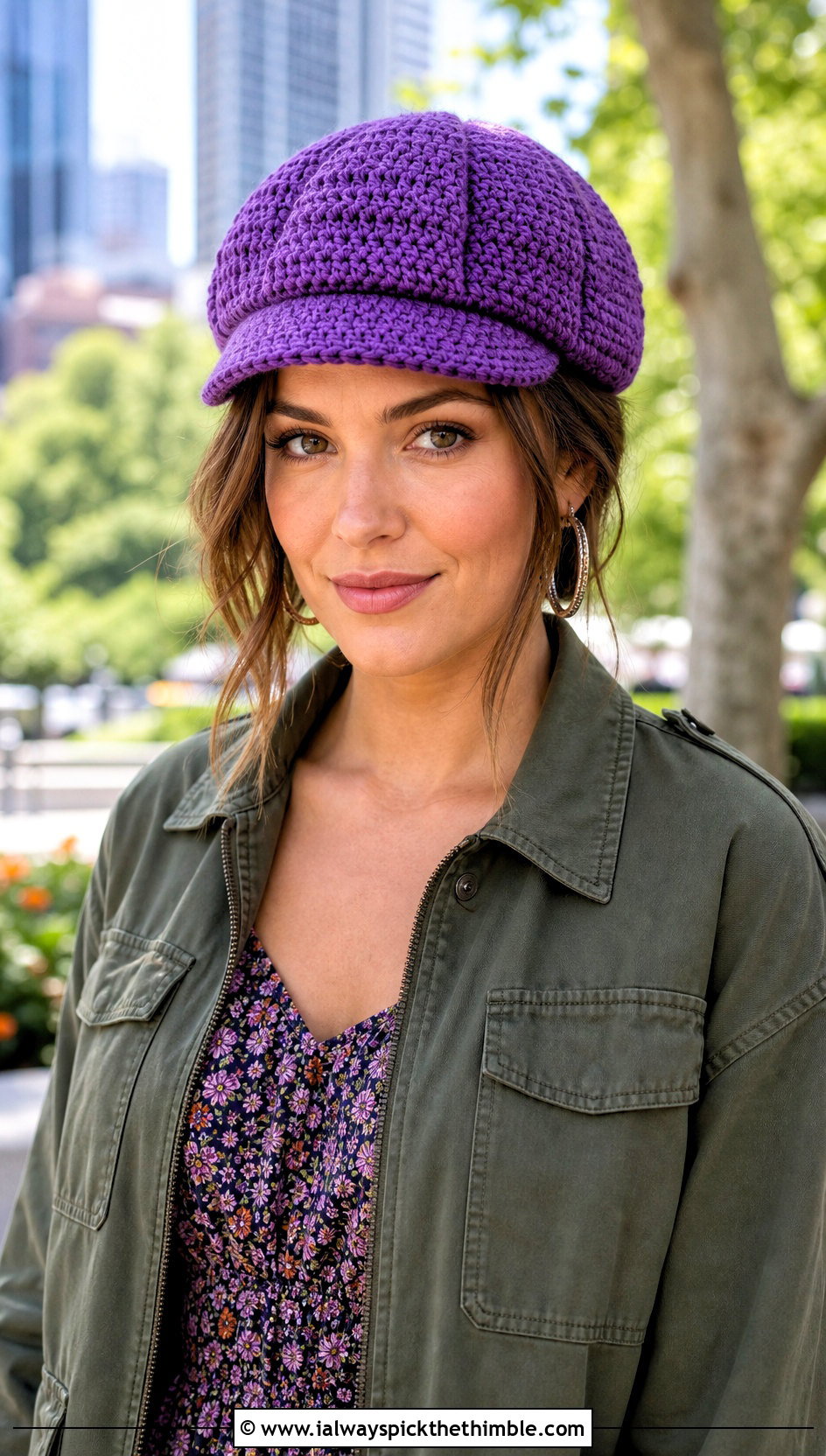 Crochet Newsboy Flat Cap With Midi Dress - 20 crochet flat cap outfit ideas