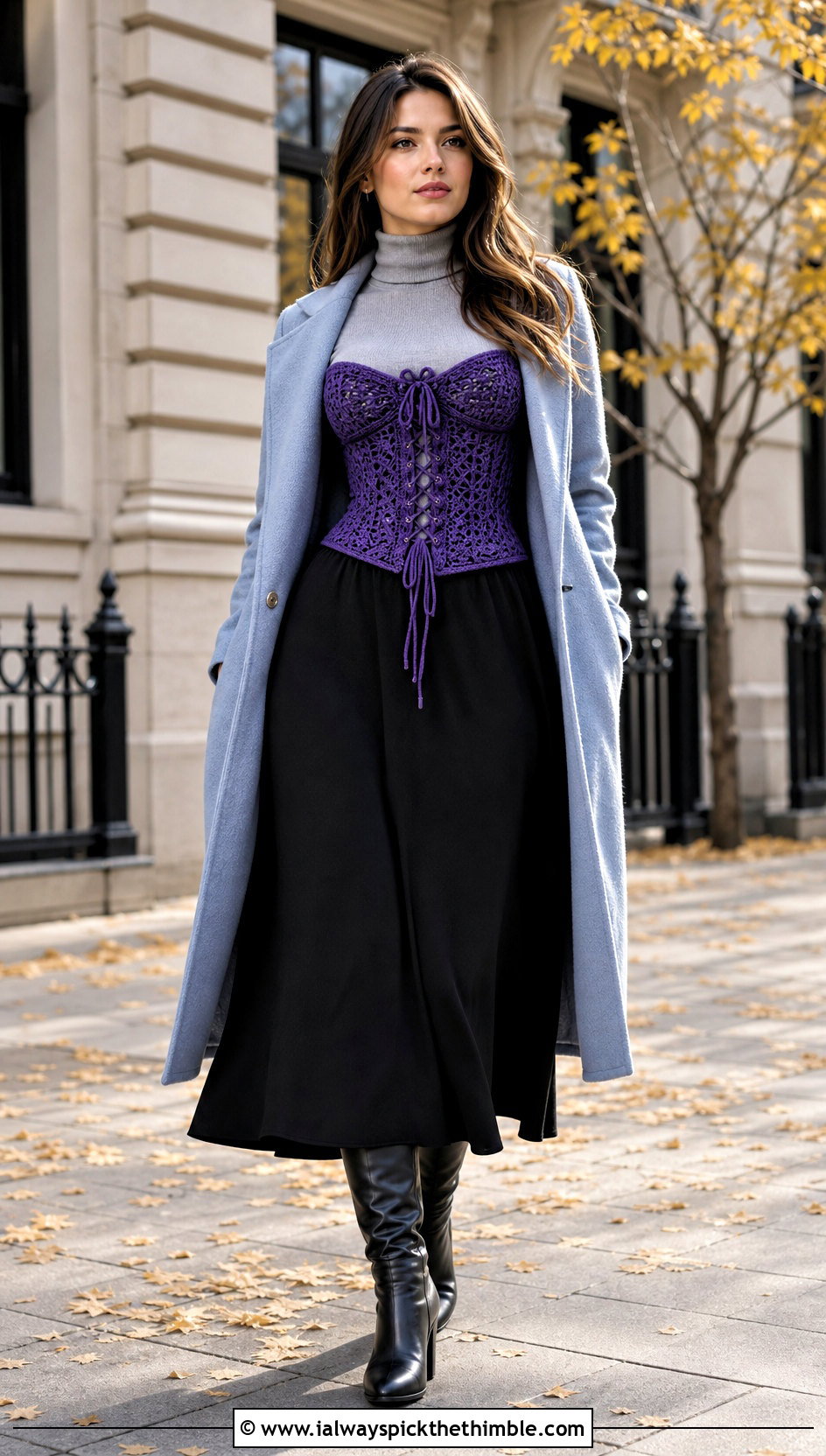 Crochet Overbust Corset With Turtleneck - 25 crochet lingerie outfit ideas