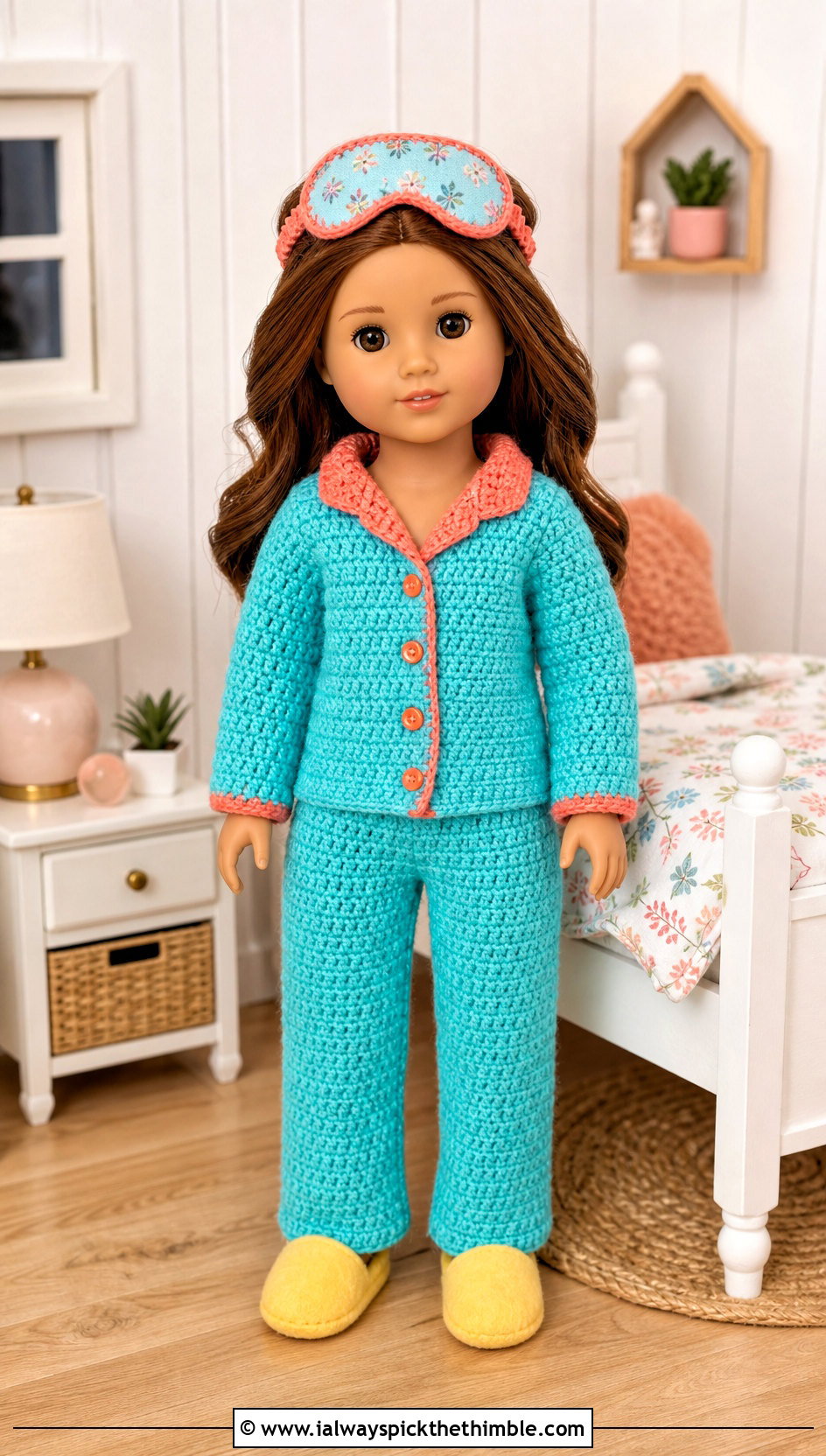 Crochet Pajama Set With Felt Slippers - 15 Crochet 5 Inch Doll Clothes and outfit ideas