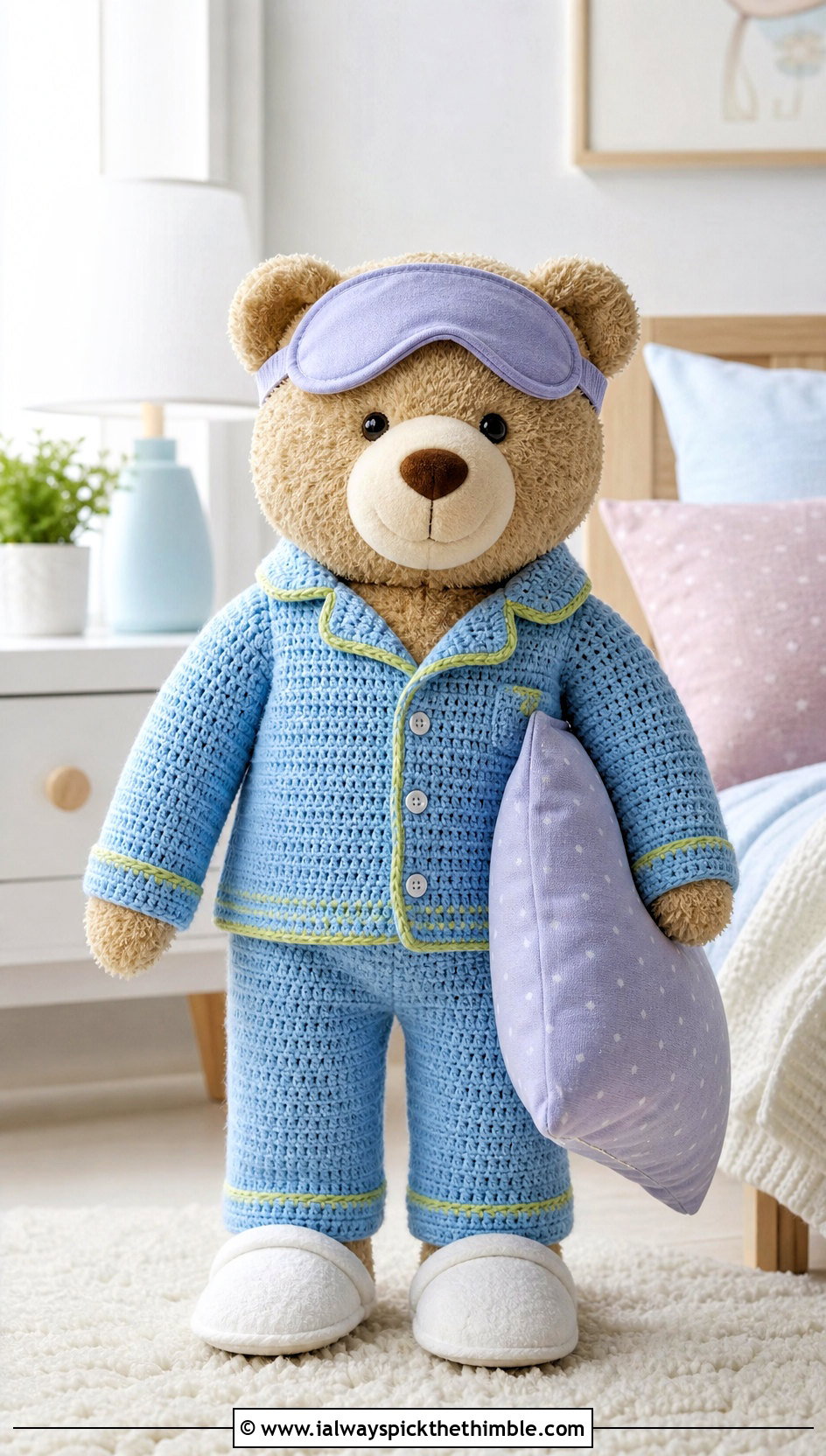 Crochet Pajama Set With Sleep Mask - 25 crochet teddy clothes and outfit ideas