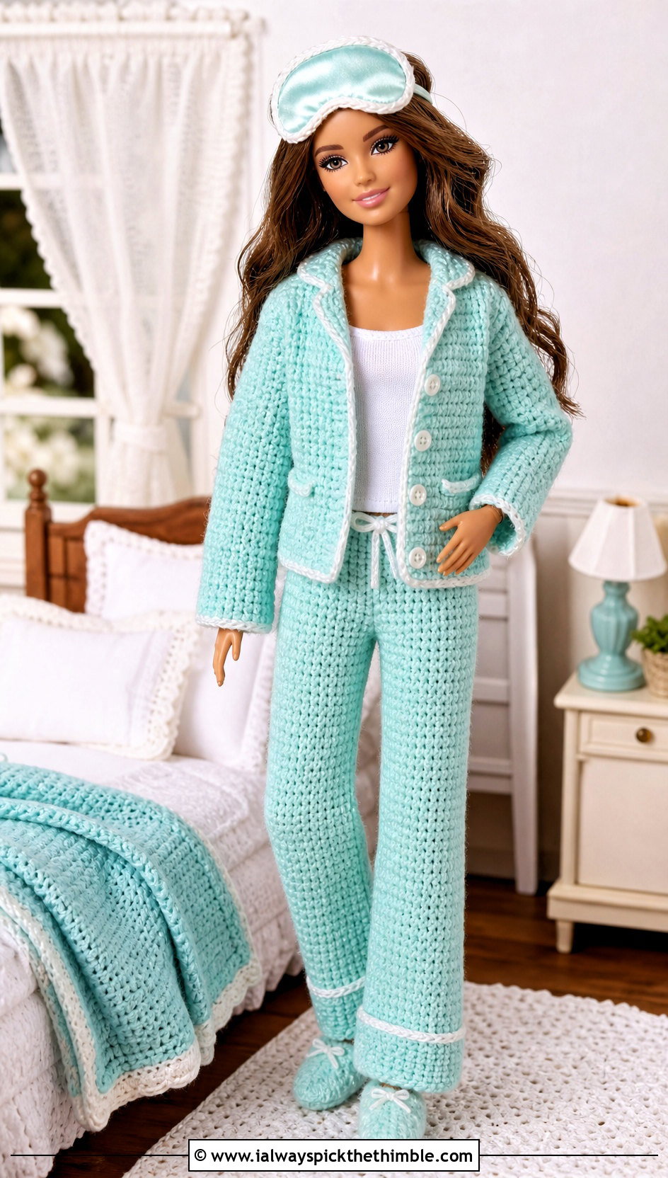 Crochet Pajama Set With Slippers - 25 crochet doll clothes and outfit ideas