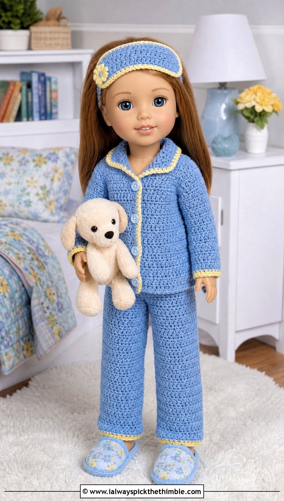 Crochet Pajama Set With Slippers - 15 Crochet Wellie Wishers Doll Clothes and outfit ideas