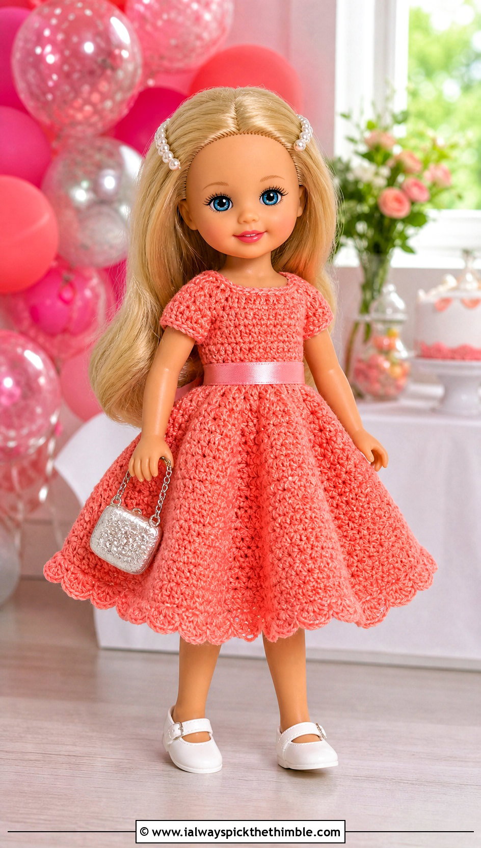 Crochet Party Dress With Mary Janes - 15 Crochet Kelly Doll Clothes and outfit ideas