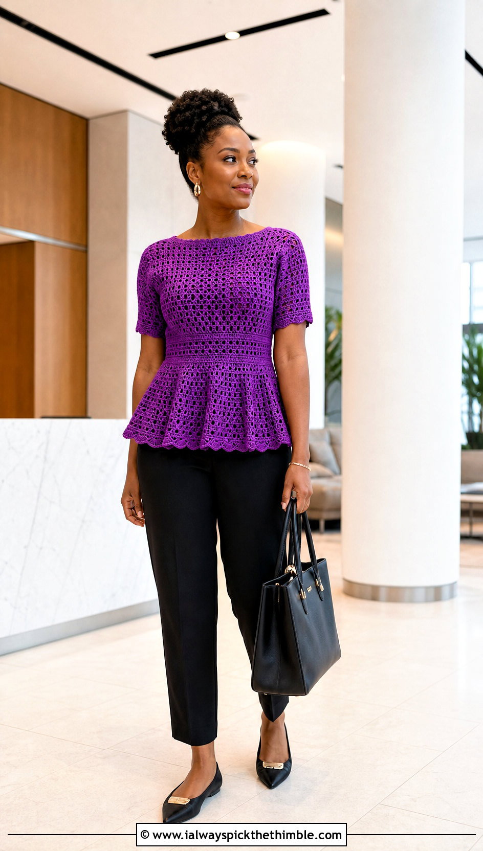 Crochet Peplum Top With Cigarette Trousers - 20 jaded london crochet top outfit ideas