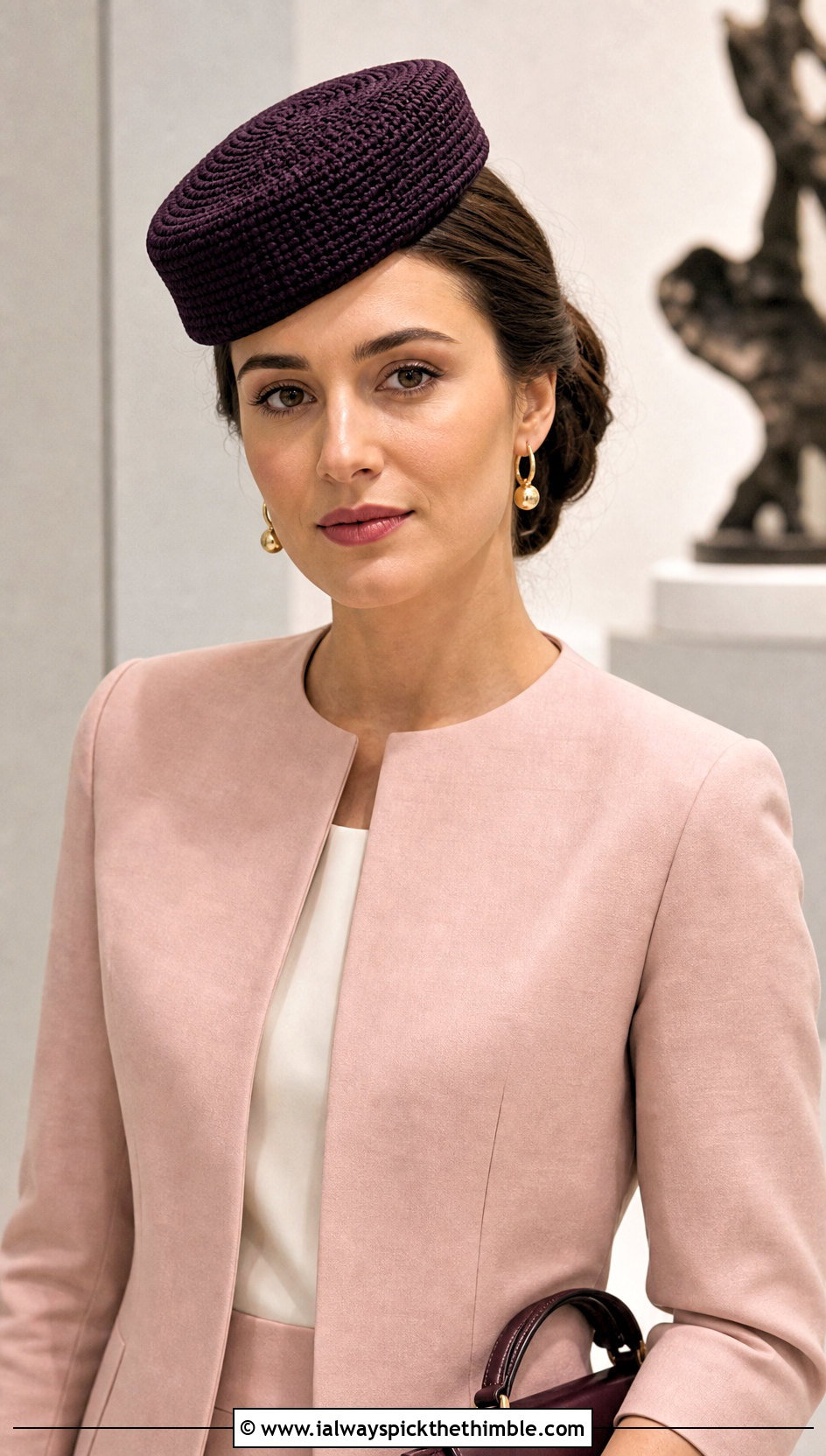 Crochet Pillbox Hat With Pencil Skirt Suit - 20 1930s crochet hat outfit ideas