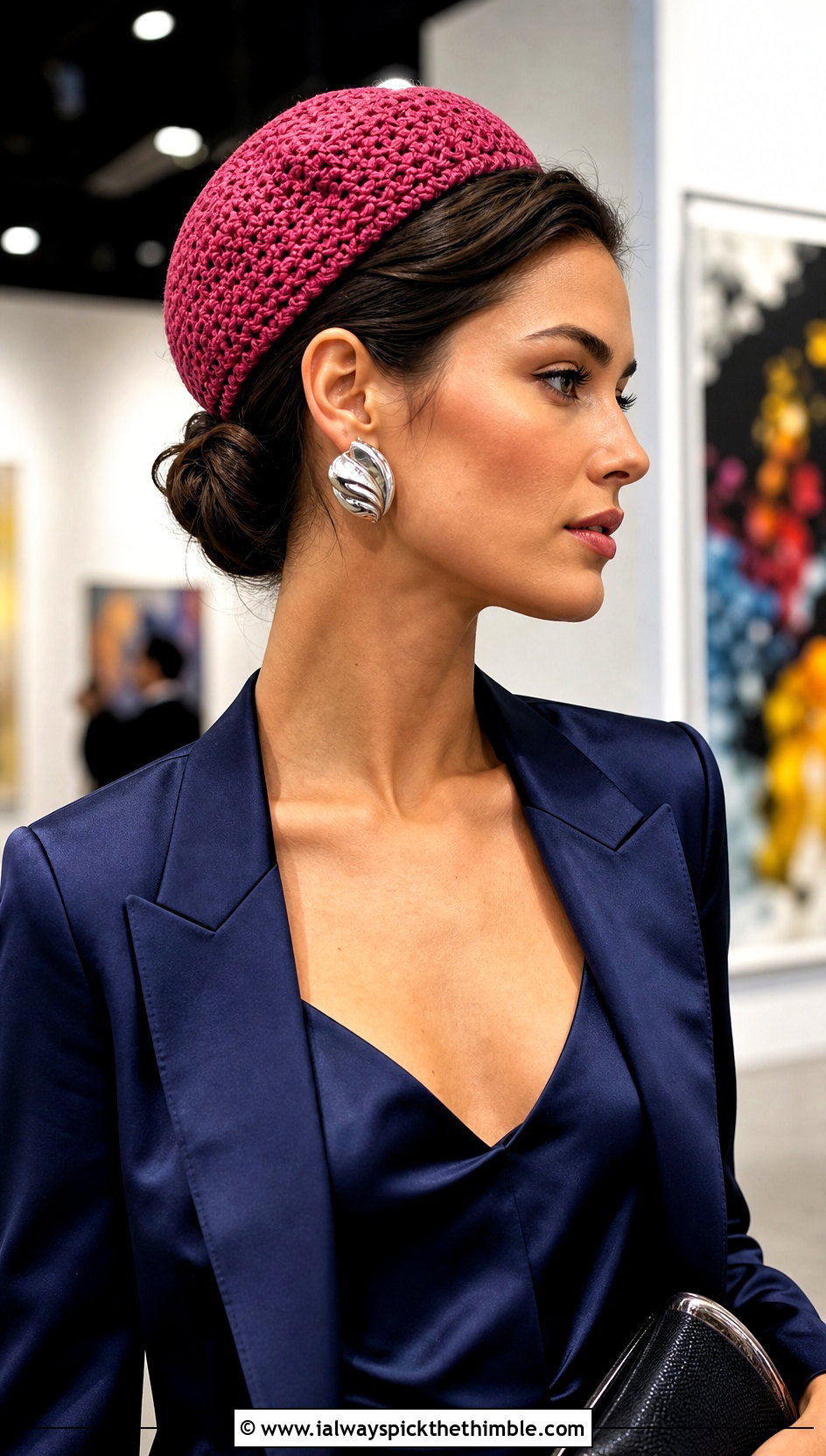 Crochet Pillbox Hat With Satin Suit - 20 aesthetic crochet hat ideas