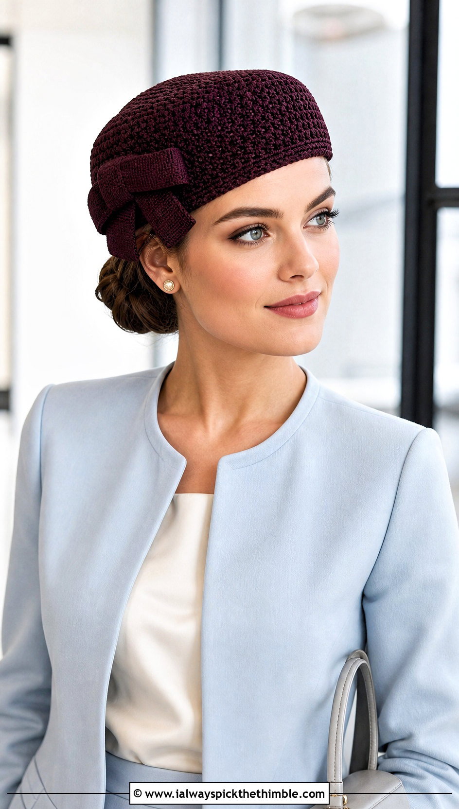 Crochet Pillbox Hat With Skirt Suit - 20 Crochet Bow Hat outfit ideas