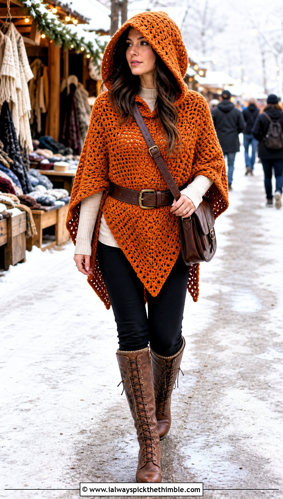 Crochet Pirate Hooded Poncho With Leggings - 20 Pirate Crochet Clothes and outfit ideas
