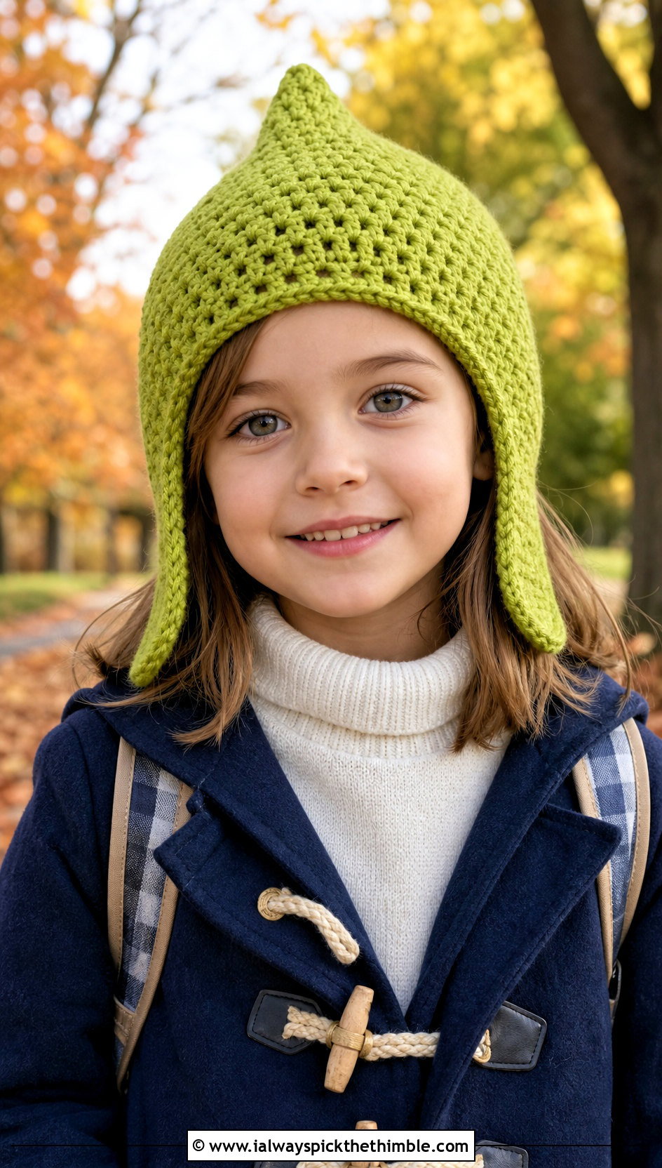 Crochet Pixie Hat With Duffle Coat - 25 childrens crochet hats outfit ideas