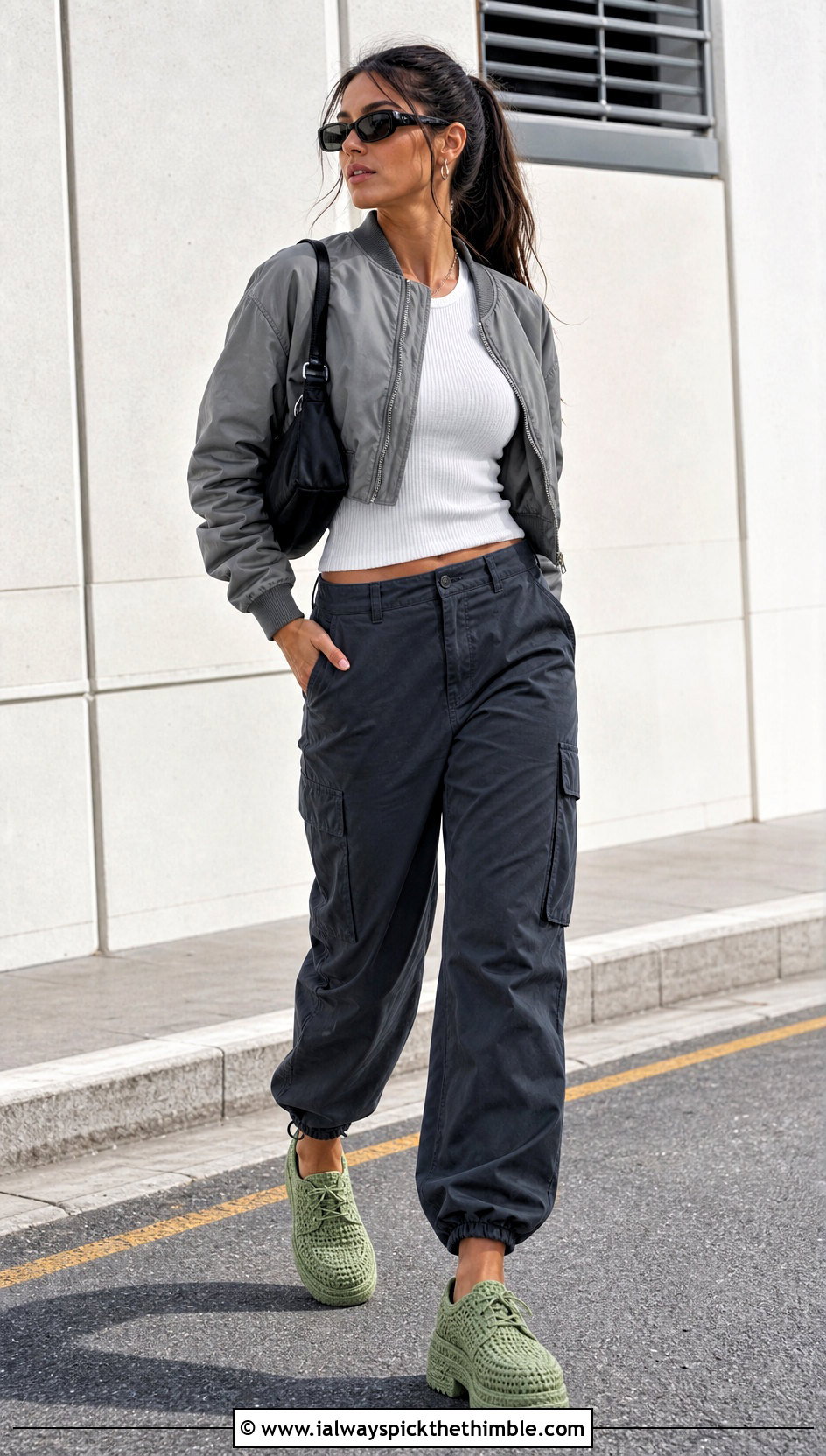 Crochet Platform Oxfords With Cargo Pants - 15 Crochet Oxford Shoes outfit ideas