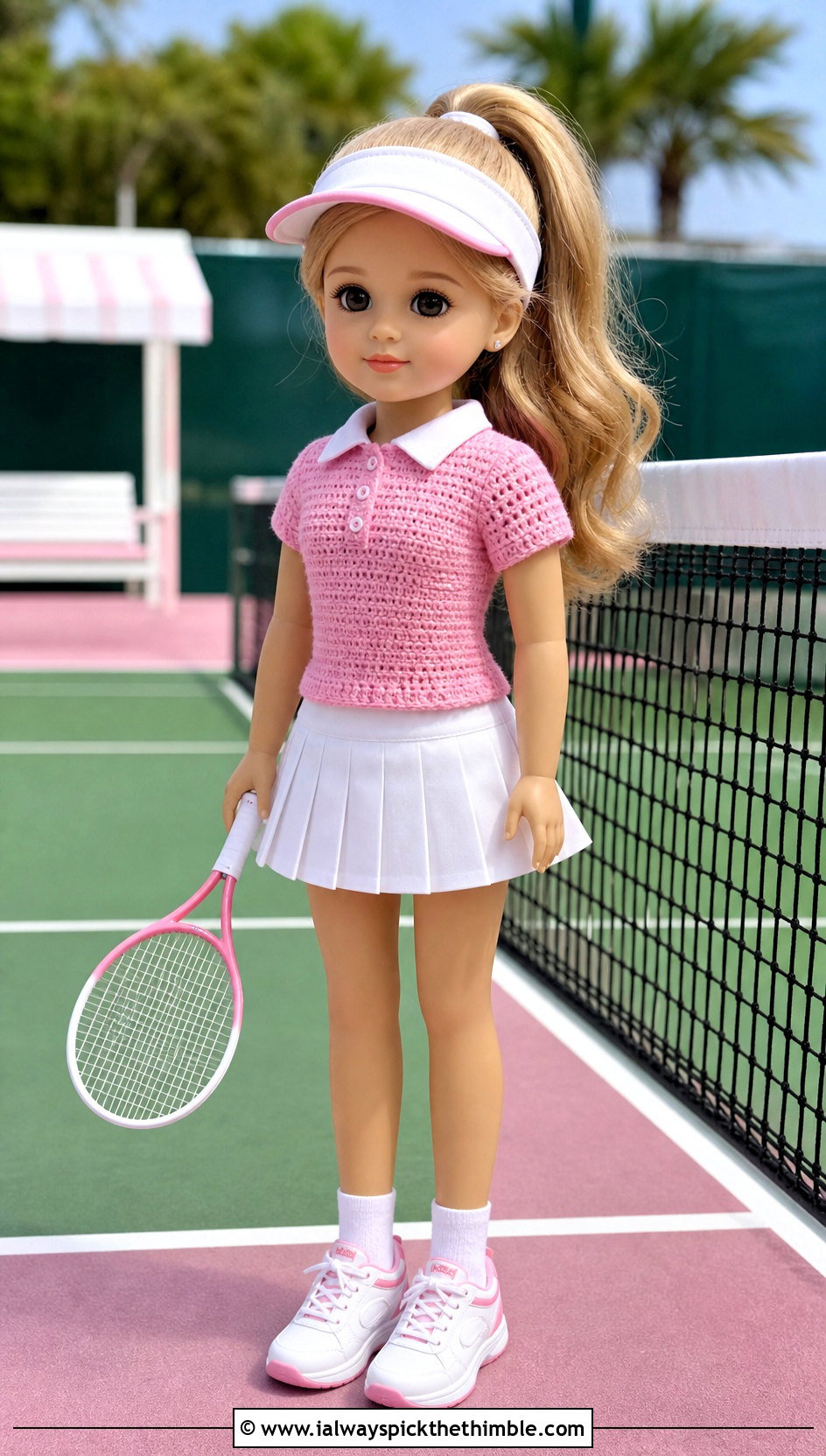 Crochet Polo Shirt With Tennis Skirt - 15 Crochet 5 Inch Doll Clothes and outfit ideas
