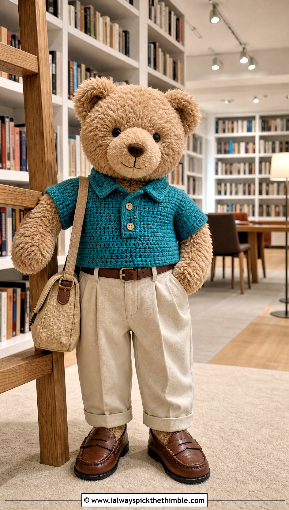 Crochet Polo Sweater With Pleated Trousers - 25 crochet jellycat clothes and outfit ideas