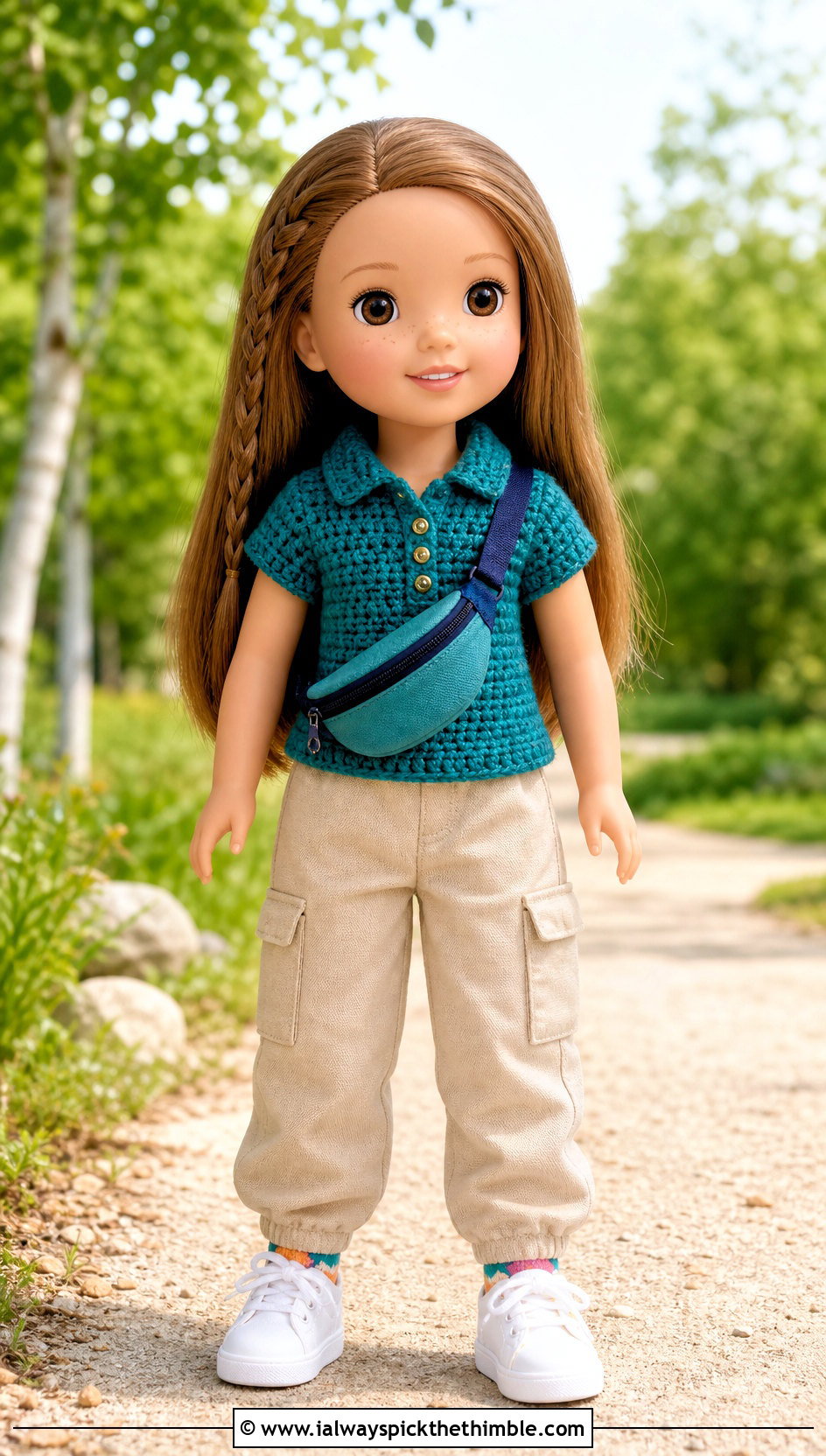 Crochet Polo Top With Cargo Pants - 15 Crochet Wellie Wishers Doll Clothes and outfit ideas