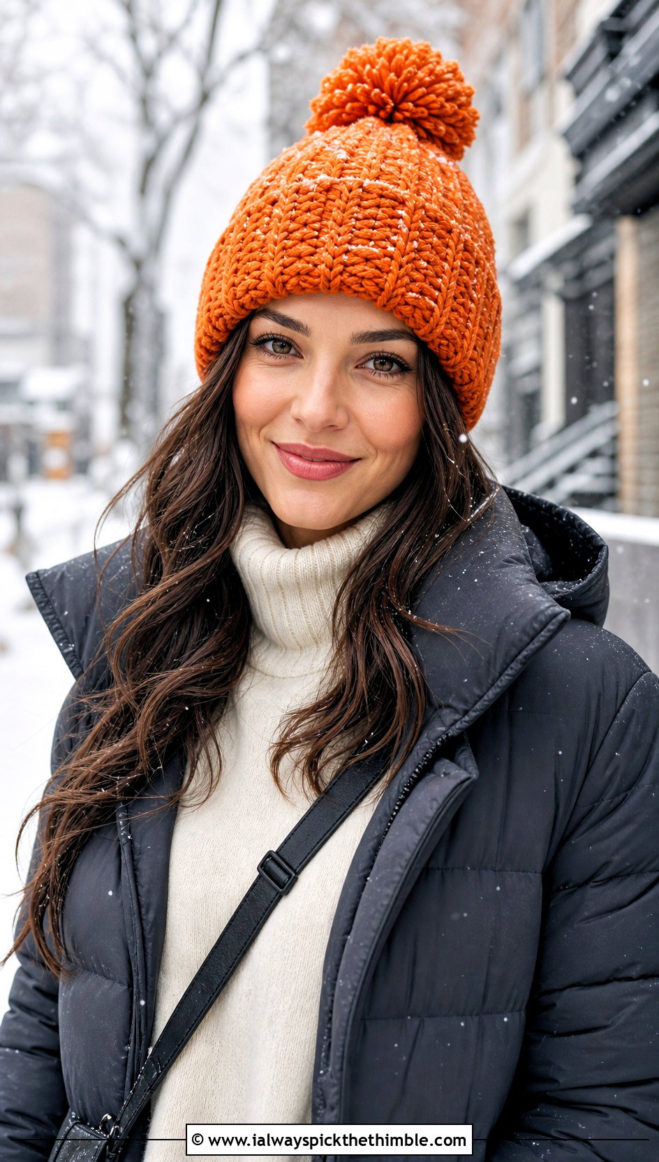 Crochet Pom Pom Hat With Puffer Coat Outfit - 20 Crochet Womens Hat outfit ideas