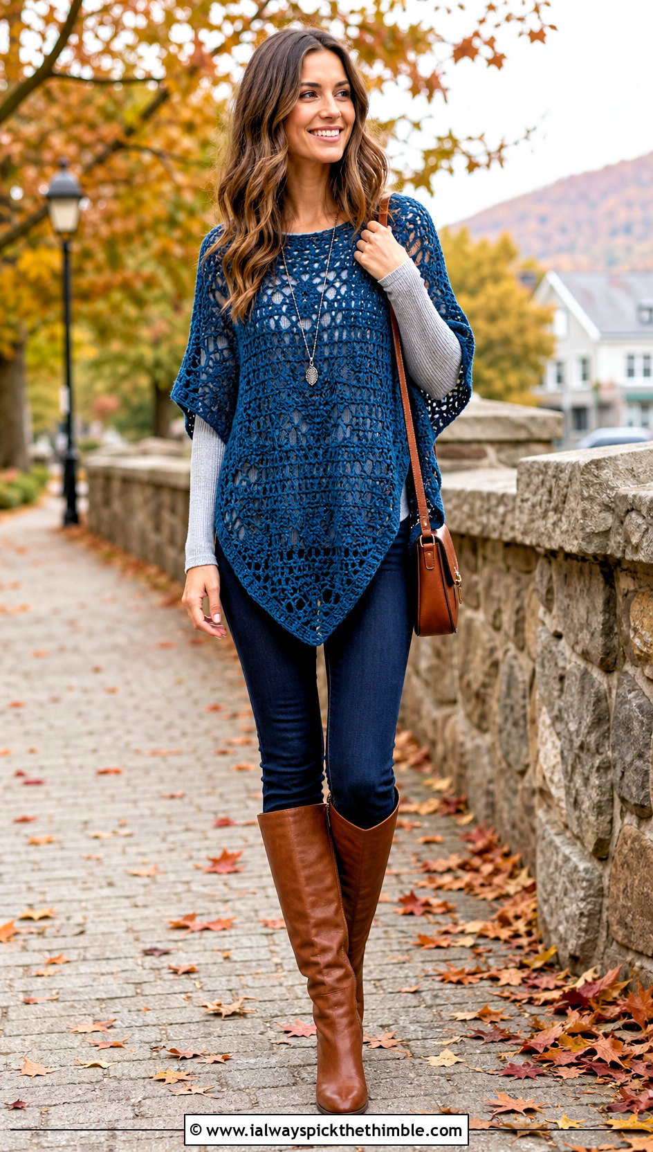 Crochet Poncho Top With Skinny Jeans - 25 crochet tops for women outfit ideas