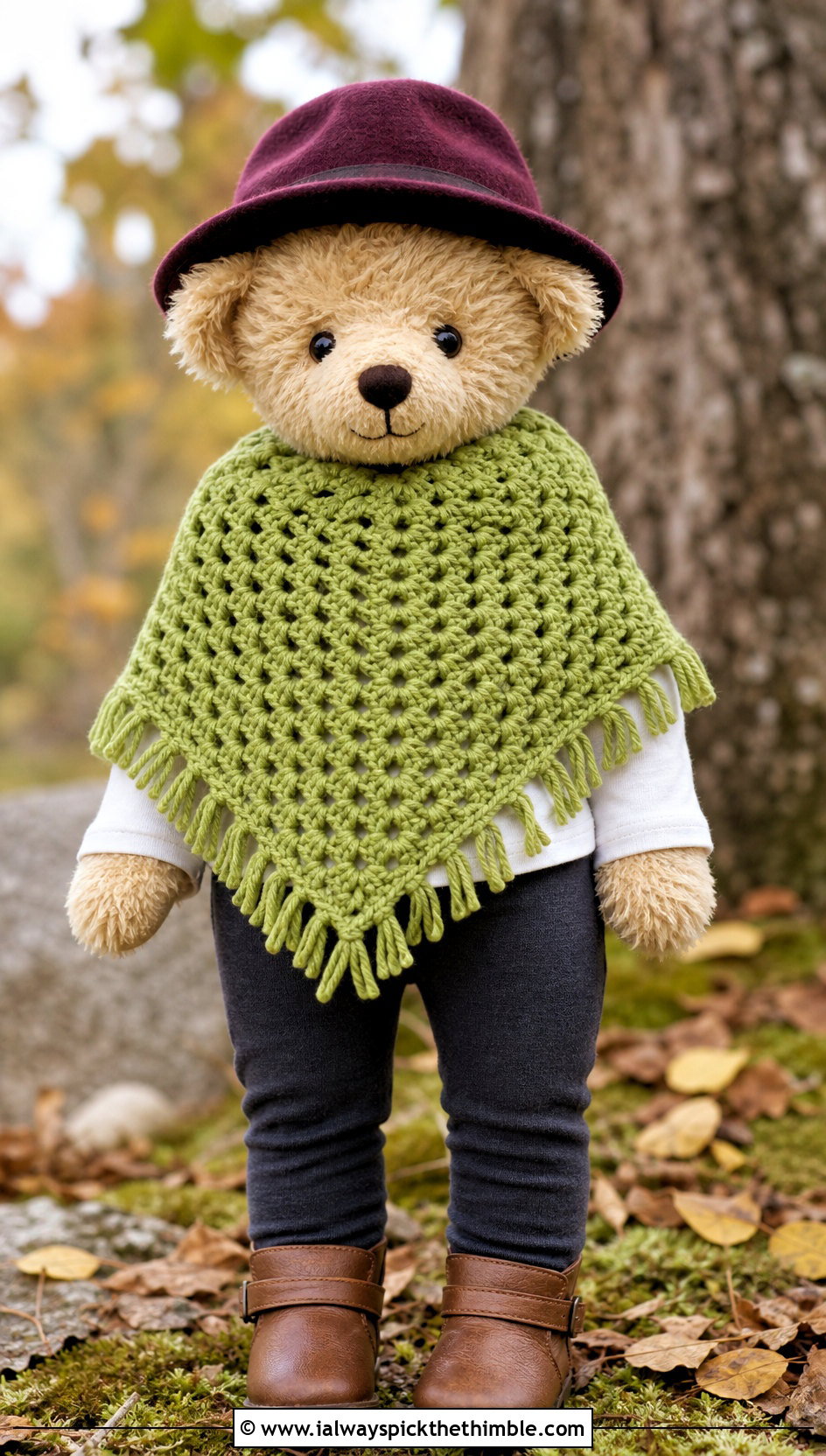 Crochet Poncho With Leggings - 25 crochet teddy clothes and outfit ideas