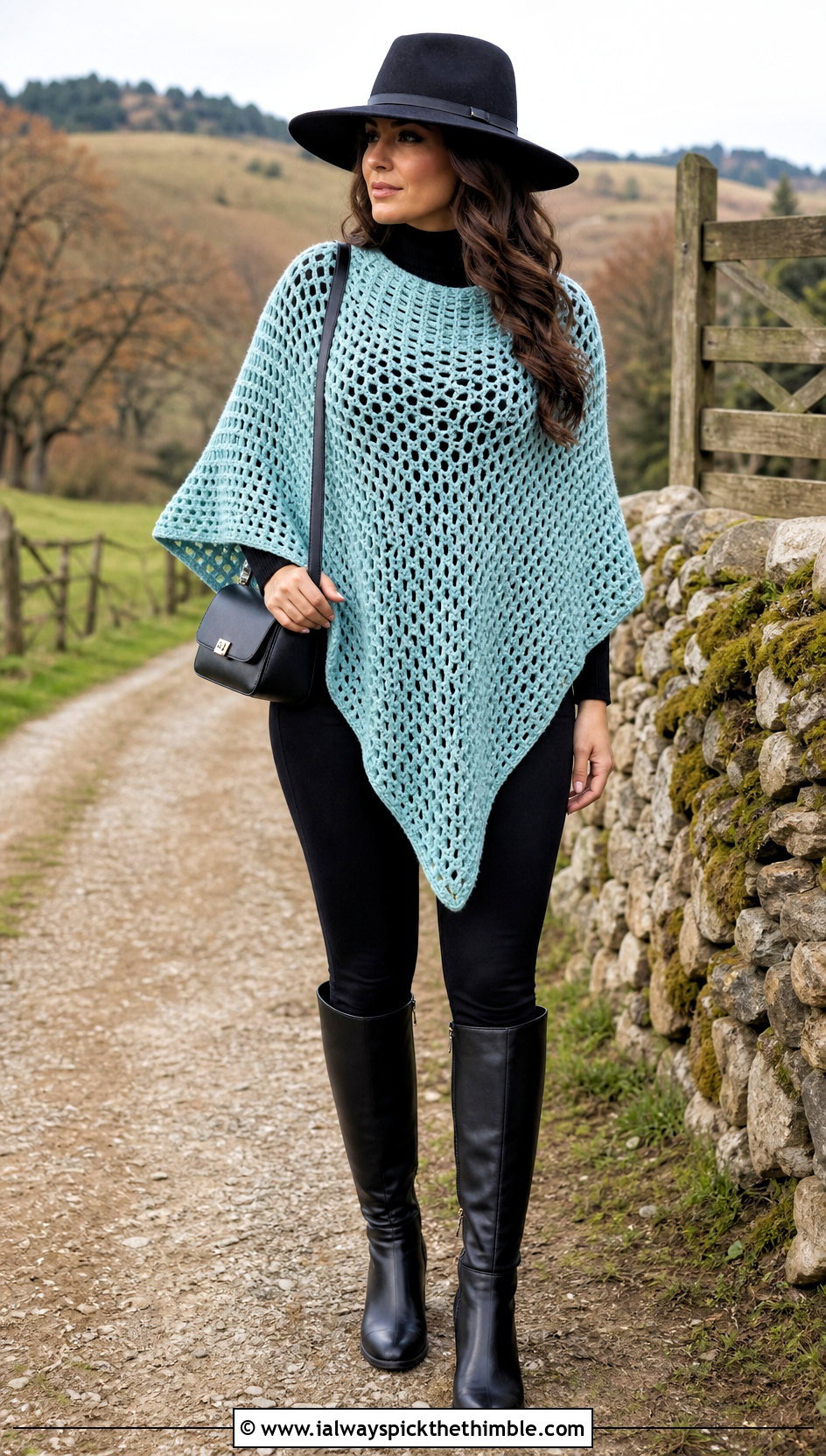 Crochet Poncho With Leggings And Riding Boots - 20 crochet witchy clothes and outfit ideas