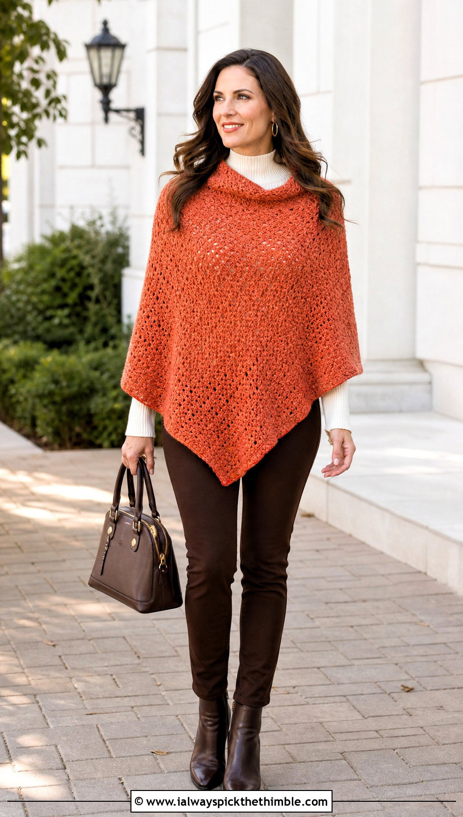 Crochet Poncho With Slim Pants And Ankle Boots - 25 crochet designs clothing and outfit ideas