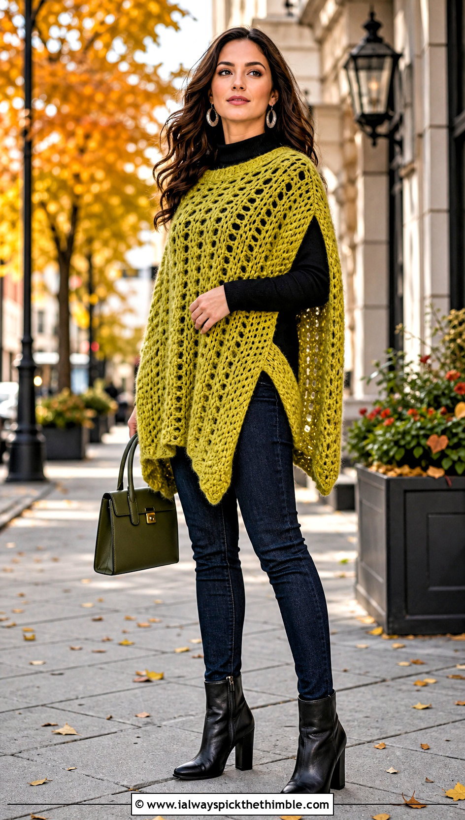 Crochet Poncho Wrap With Skinny Jeans - 25 crochet wrap outfit ideas
