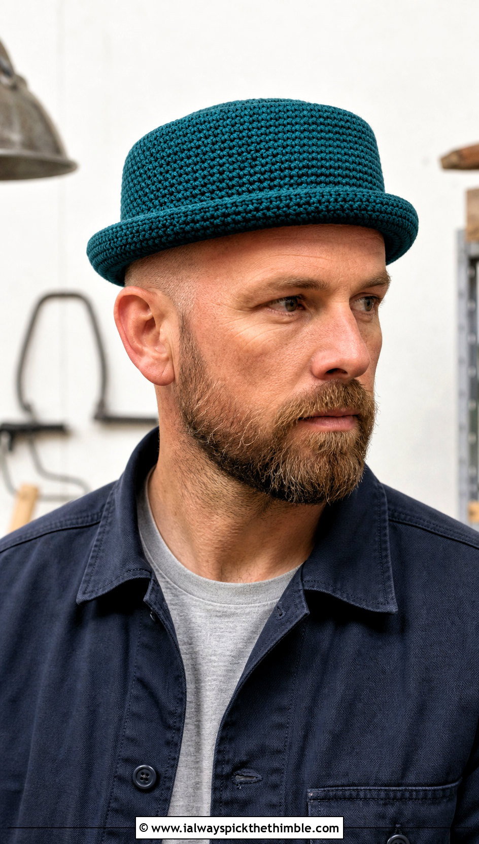 Crochet Pork Pie Hat With Monochrome Workwear - 15 Crochet Mens Hat With Brim outfit ideas