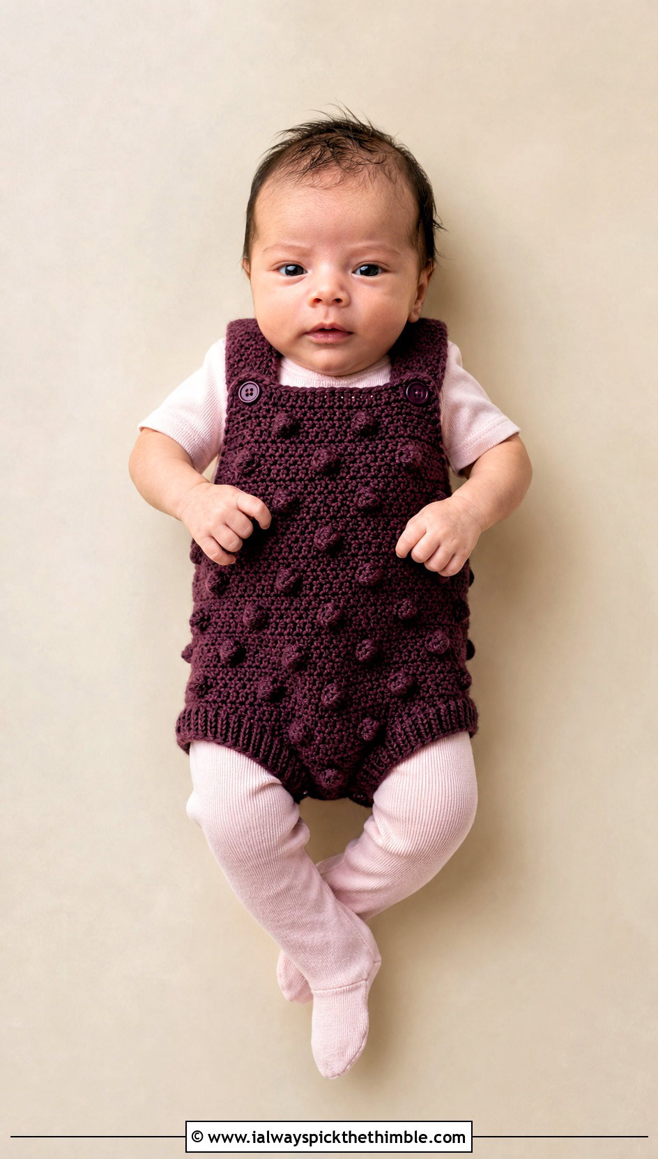 Crochet Preemie Bobble Romper With Cotton Tee - 20 Crochet Premie Clothes and outfit ideas