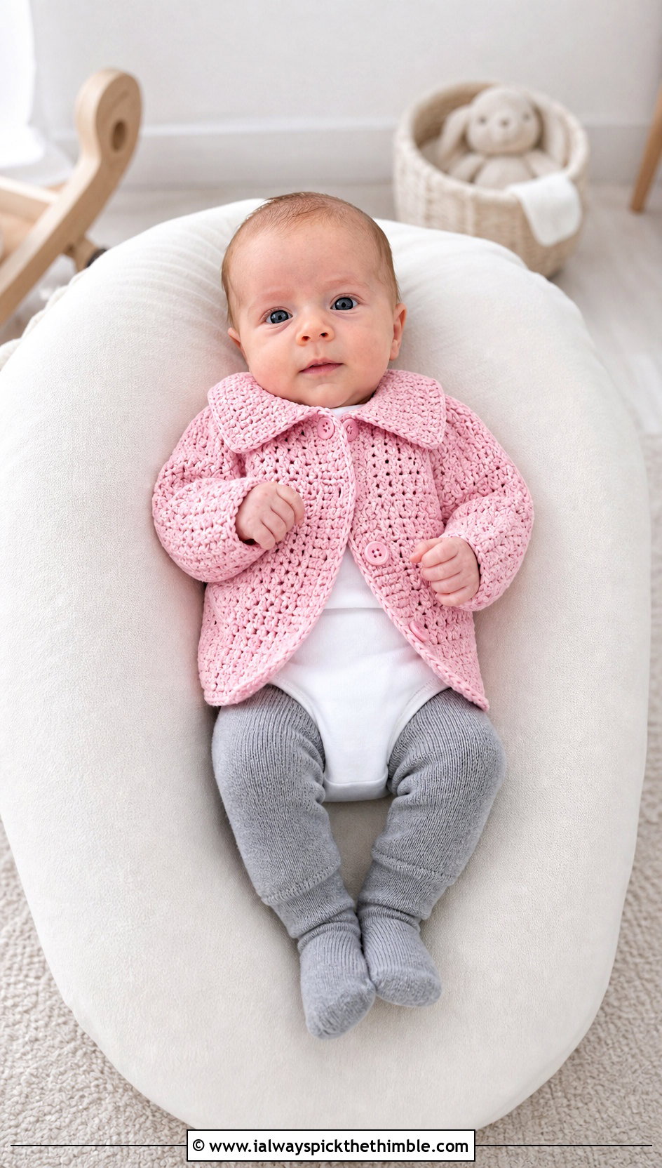 Crochet Preemie Collared Cardigan With Knit Leggings - 20 Crochet Premie Clothes and outfit ideas