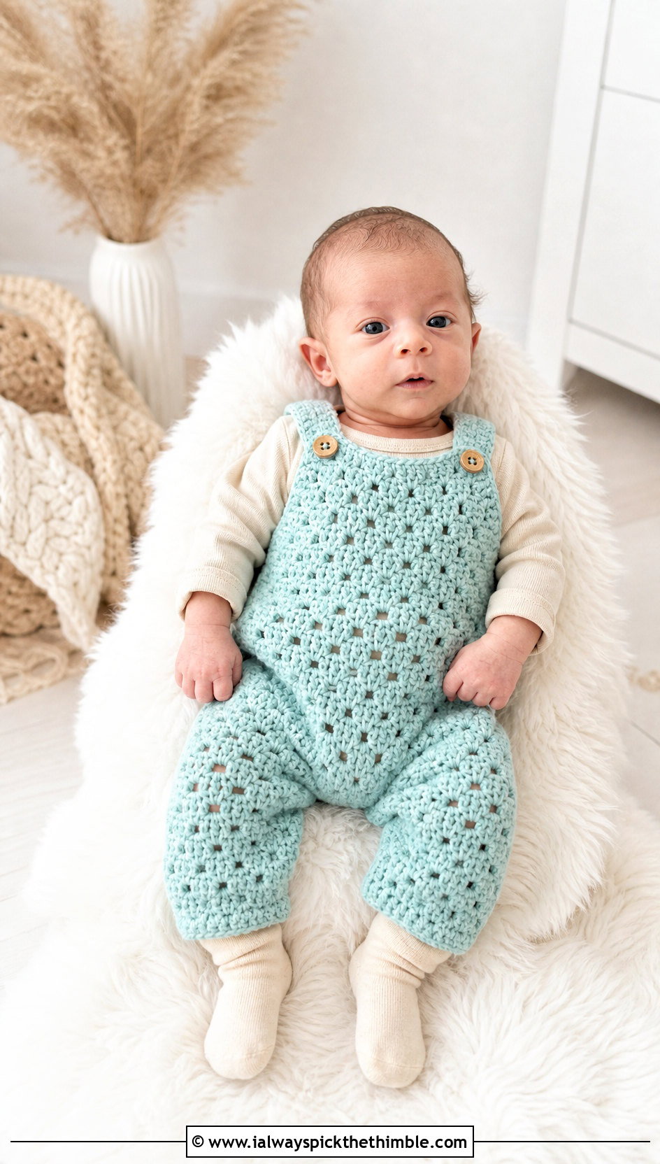 Crochet Preemie Granny Stitch Romper With Long Sleeve Bodysuit - 20 Crochet Premie Clothes and outfit ideas
