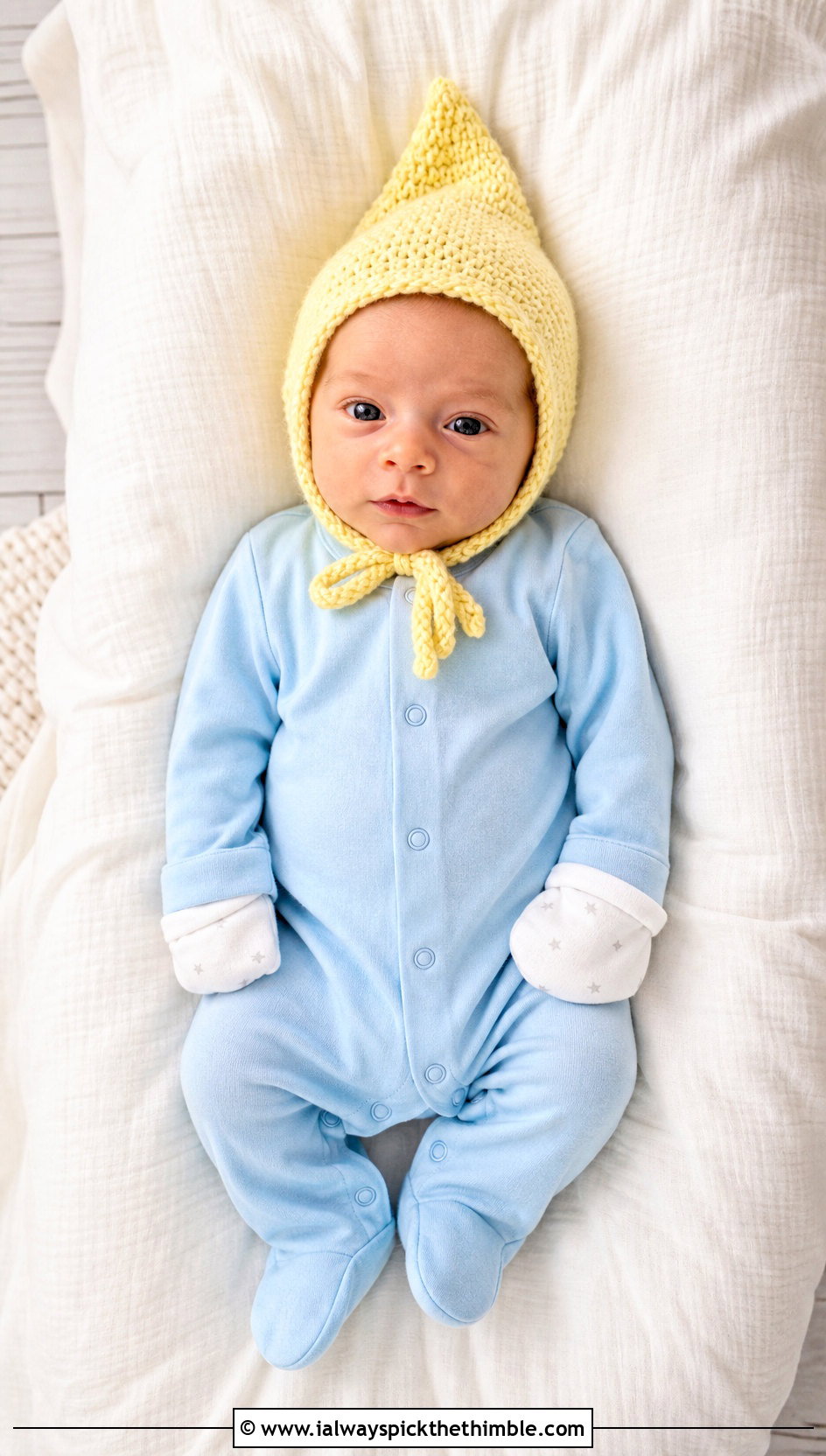 Crochet Preemie Pixie Bonnet With Footed Sleeper - 20 Crochet Premie Clothes and outfit ideas