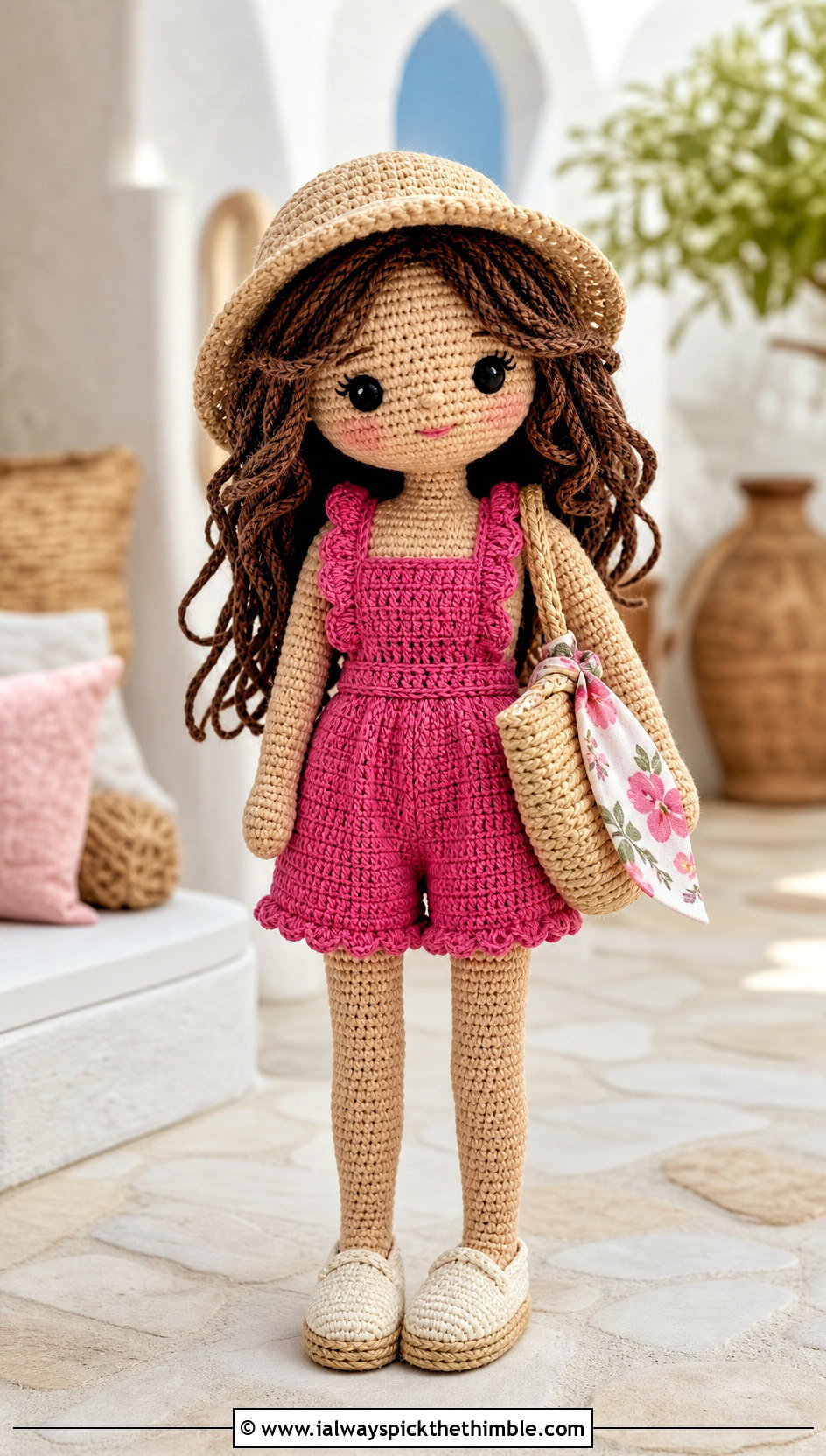 Crochet Romper With Sun Hat And Espadrilles - 20 crochet doll and clothes and outfit ideas