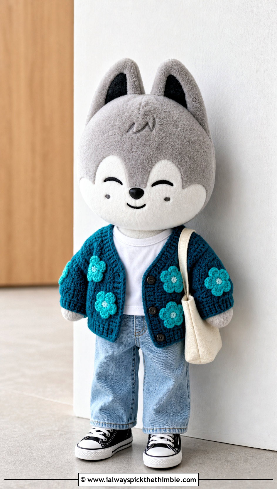 Crochet SKZOO Flower Cardigan With Straight Jeans - 25 skzoo crochet clothes and outfit ideas