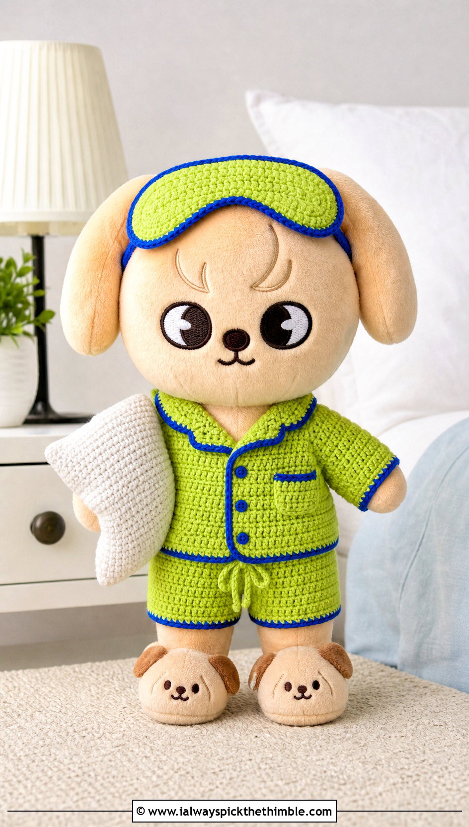 Crochet SKZOO Pajama Set With Plush Slippers - 25 skzoo crochet clothes and outfit ideas